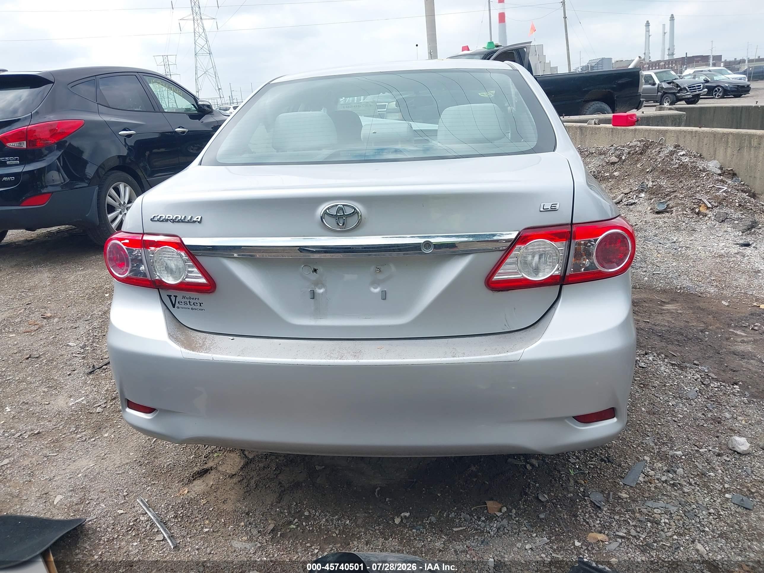 2012 Toyota Corolla Le Silver vin: 2T1BU4EEXCC902318