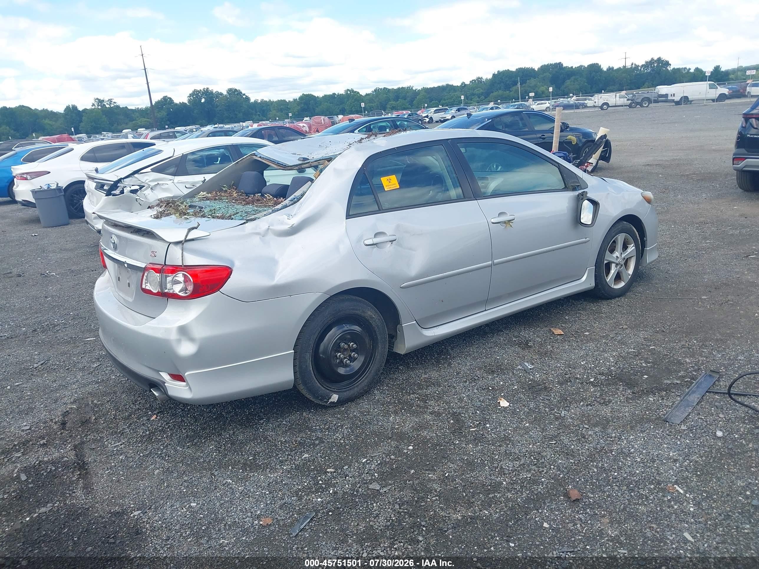 2012 Toyota Corolla S Silver vin: 2T1BU4EEXCC903355