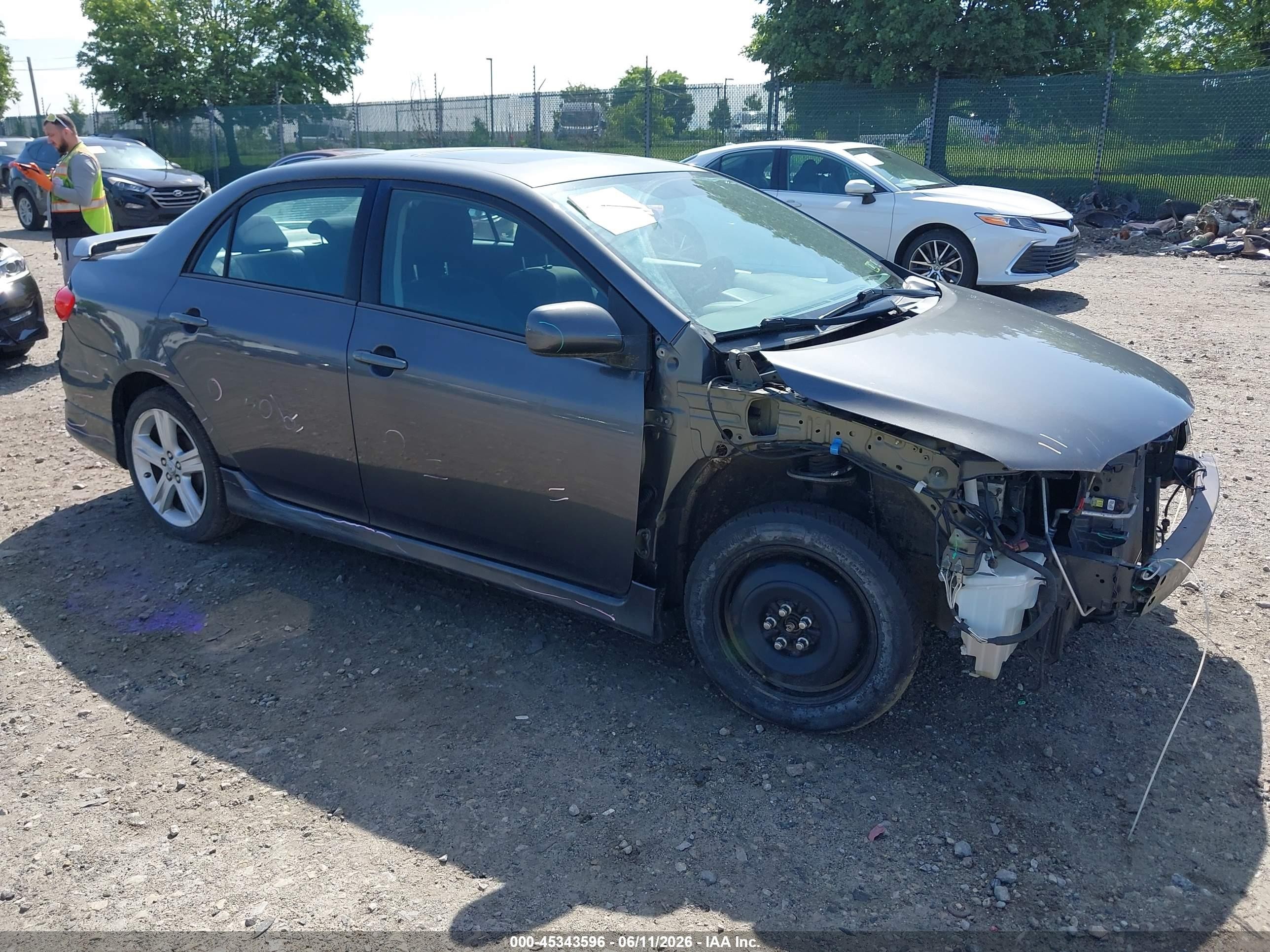 2013 Toyota Corolla S Gray vin: 2T1BU4EEXDC030076