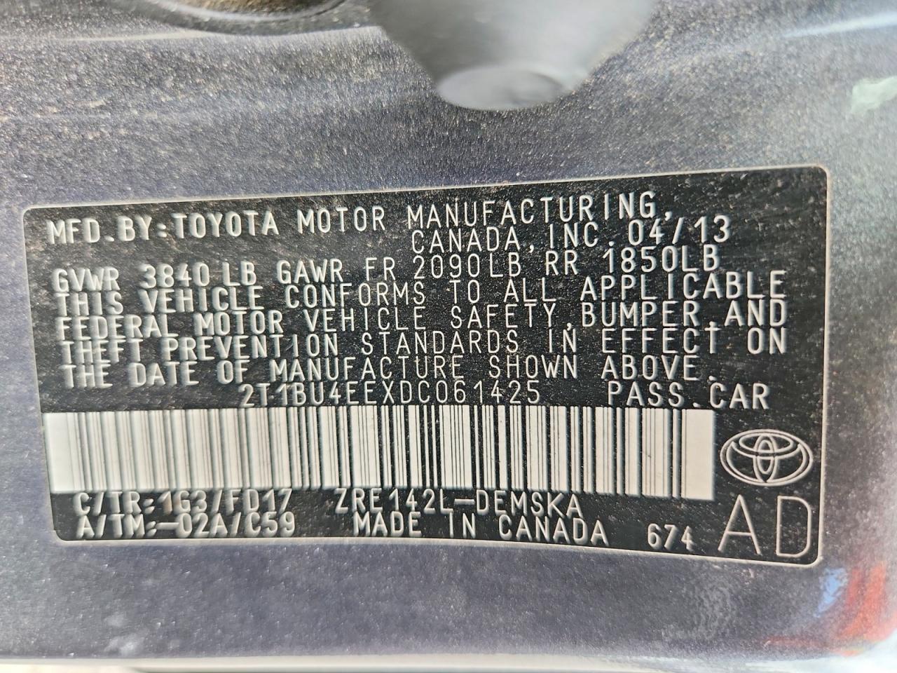 2013 Toyota Corolla S Gray vin: 2T1BU4EEXDC061425