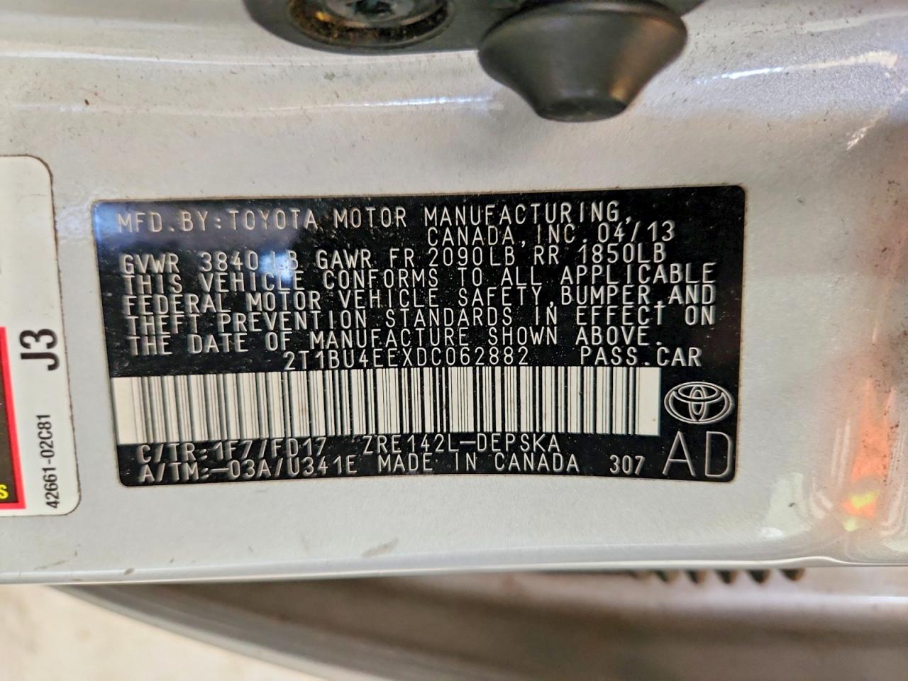 2013 Toyota Corolla S Silver vin: 2T1BU4EEXDC062882