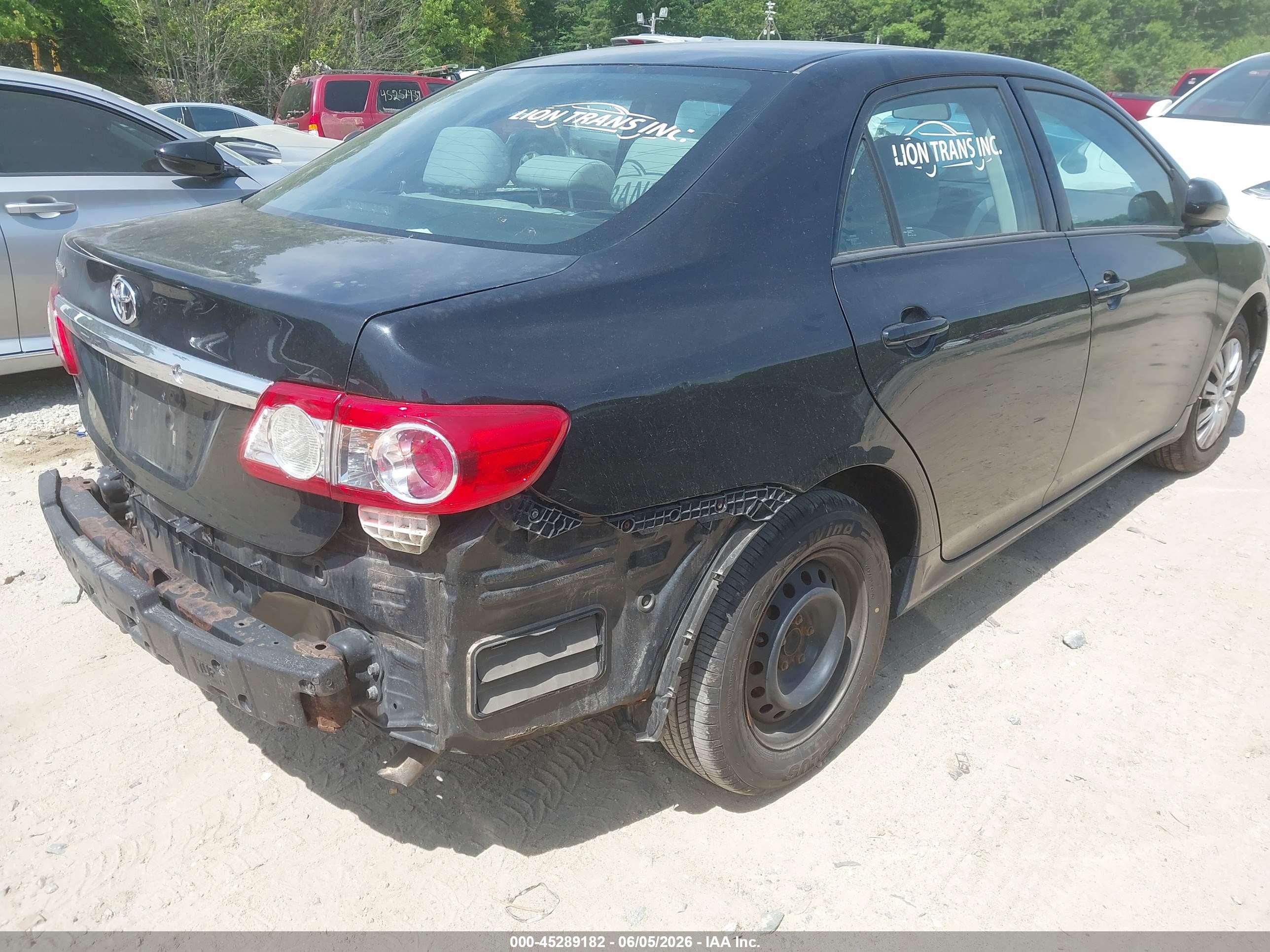 2013 Toyota Corolla L Black vin: 2T1BU4EEXDC078189