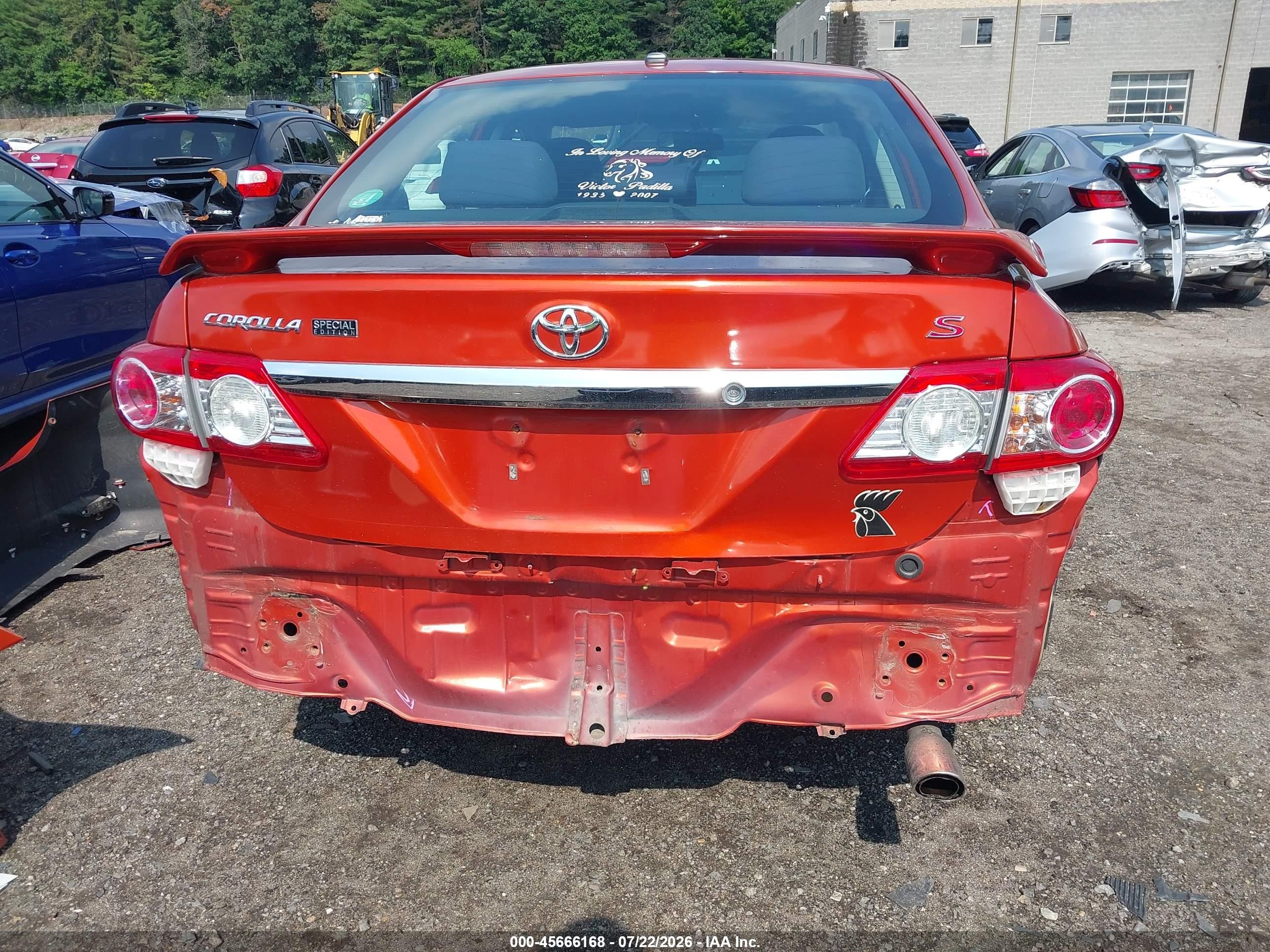 2013 Toyota Corolla S Special Edition Orange vin: 2T1BU4EEXDC086115