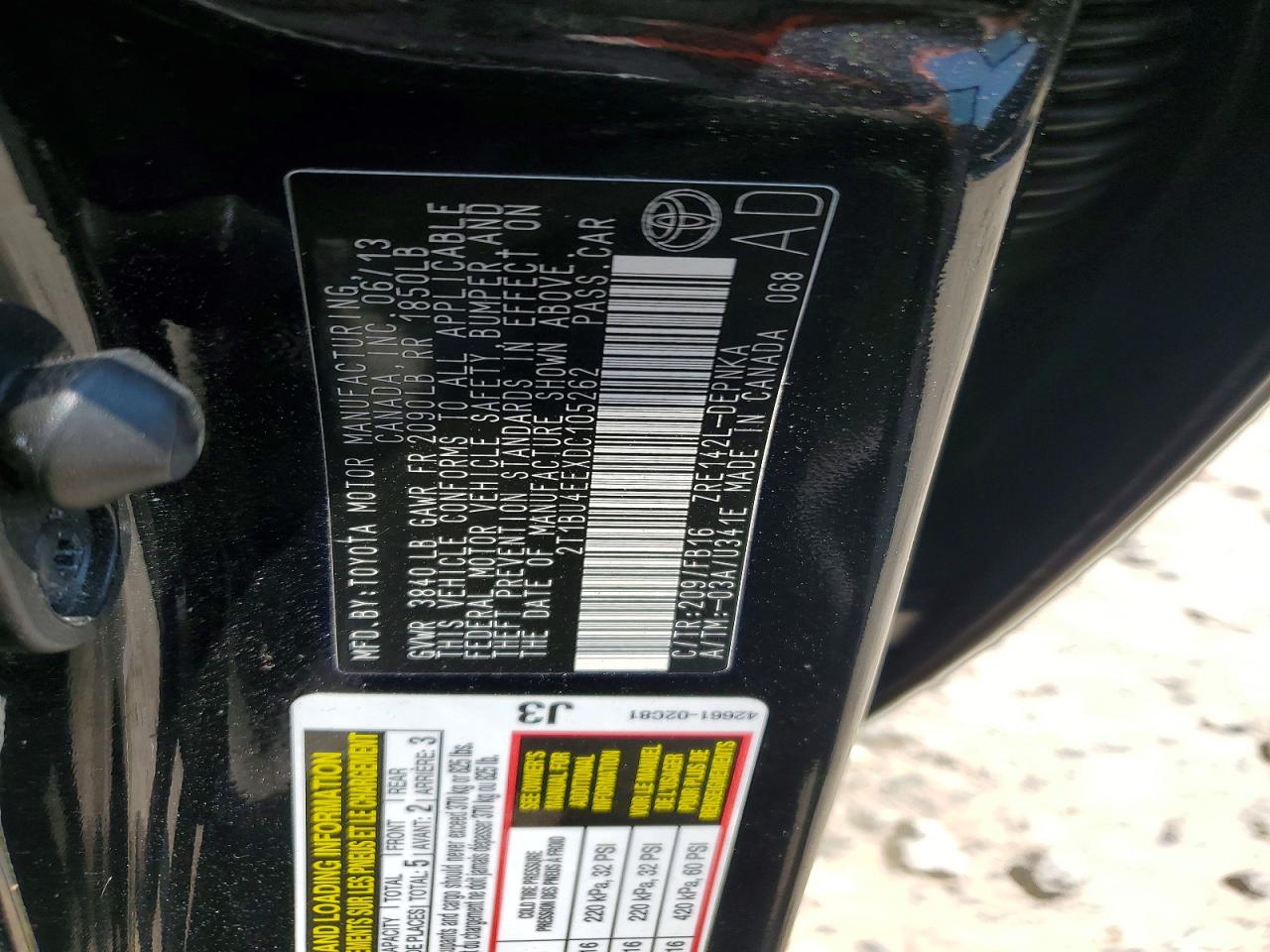 2013 Toyota Corolla Le Черный vin: 2T1BU4EEXDC105262