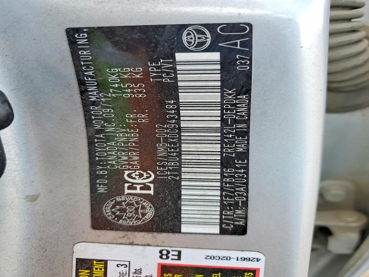 2013 Toyota Corolla L Silver vin: 2T1BU4EEXDC943484
