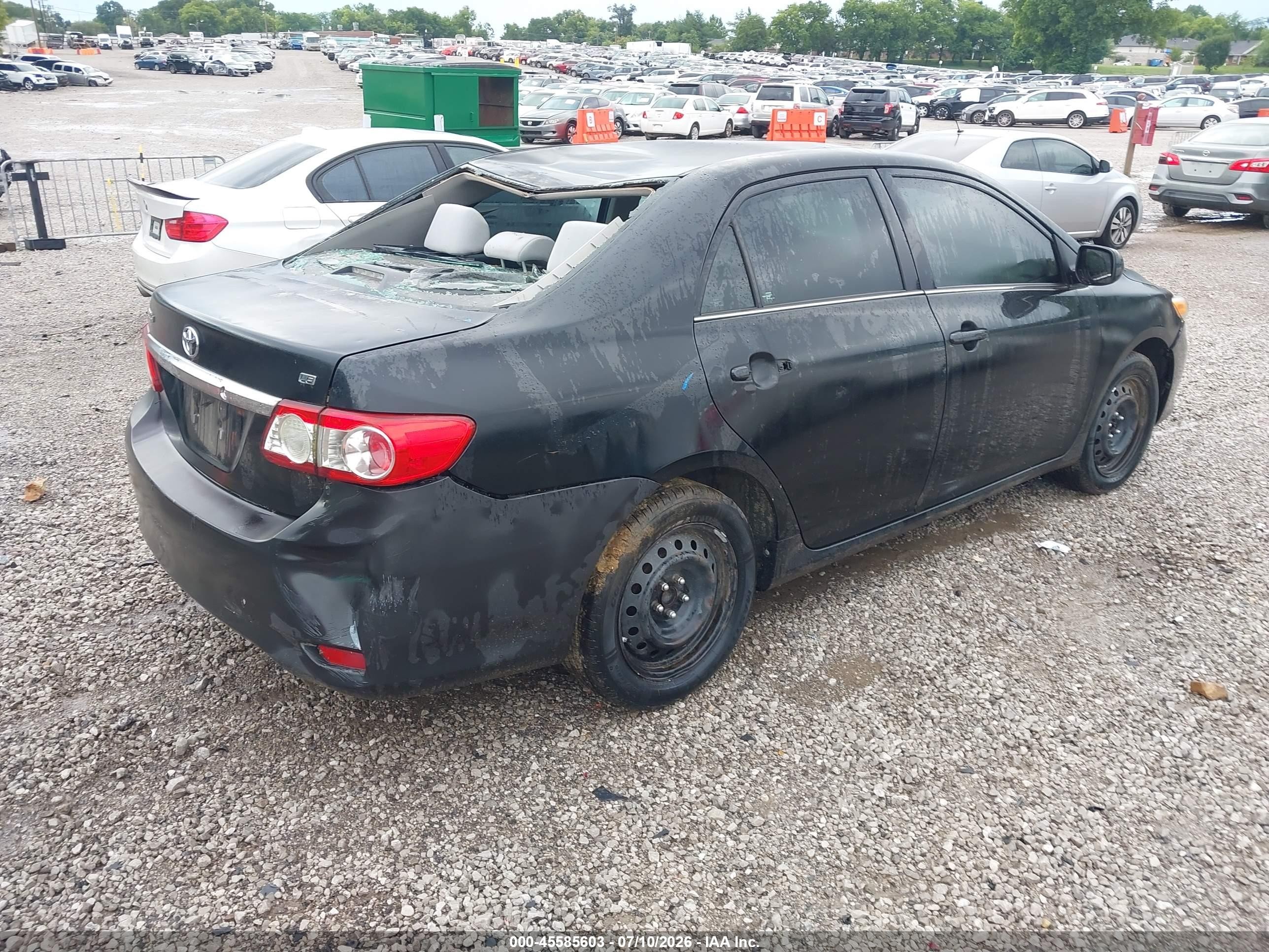 2013 Toyota Corolla Le Black vin: 2T1BU4EEXDC947857