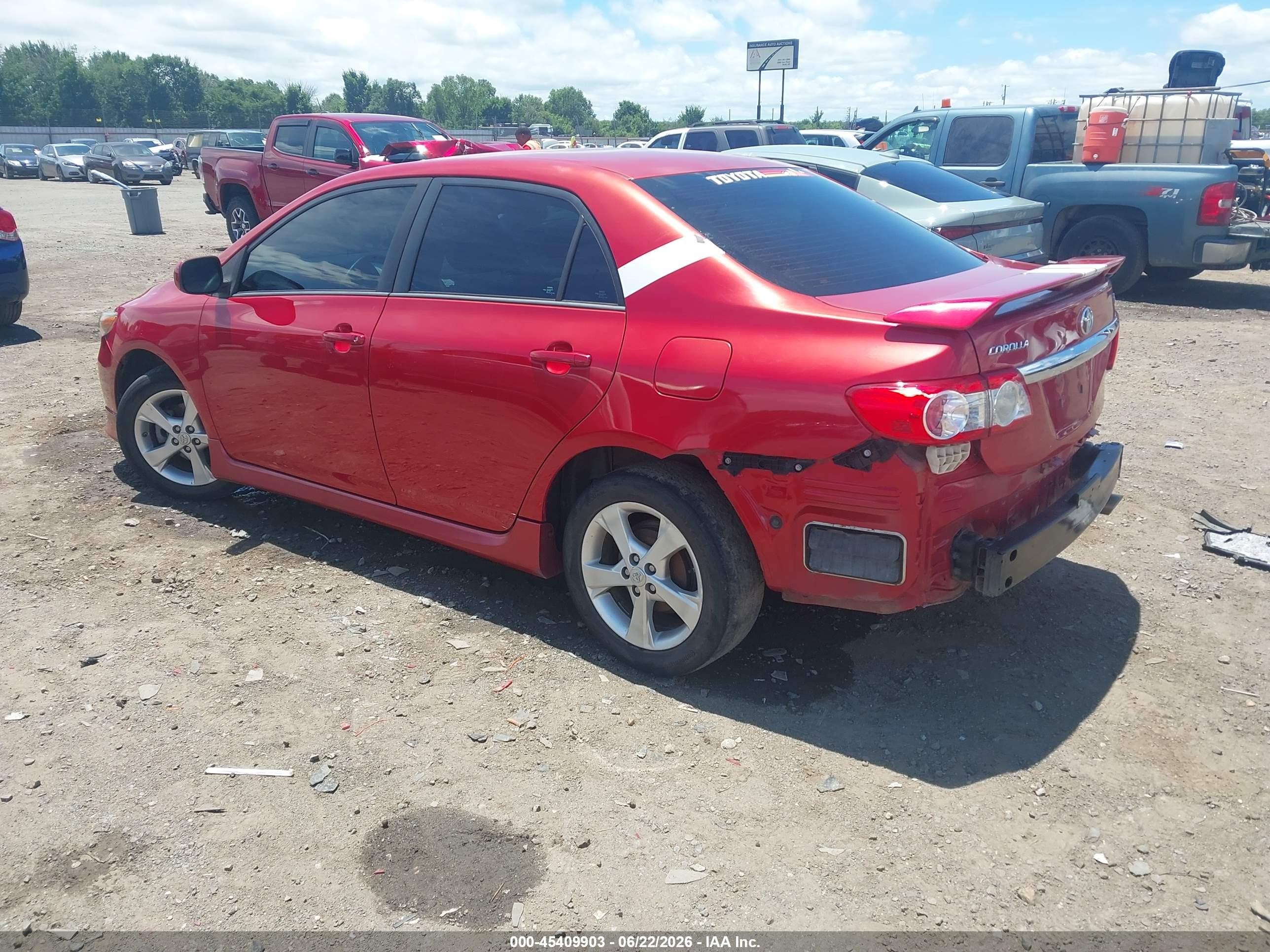 2013 Toyota Corolla S Red vin: 2T1BU4EEXDC949270