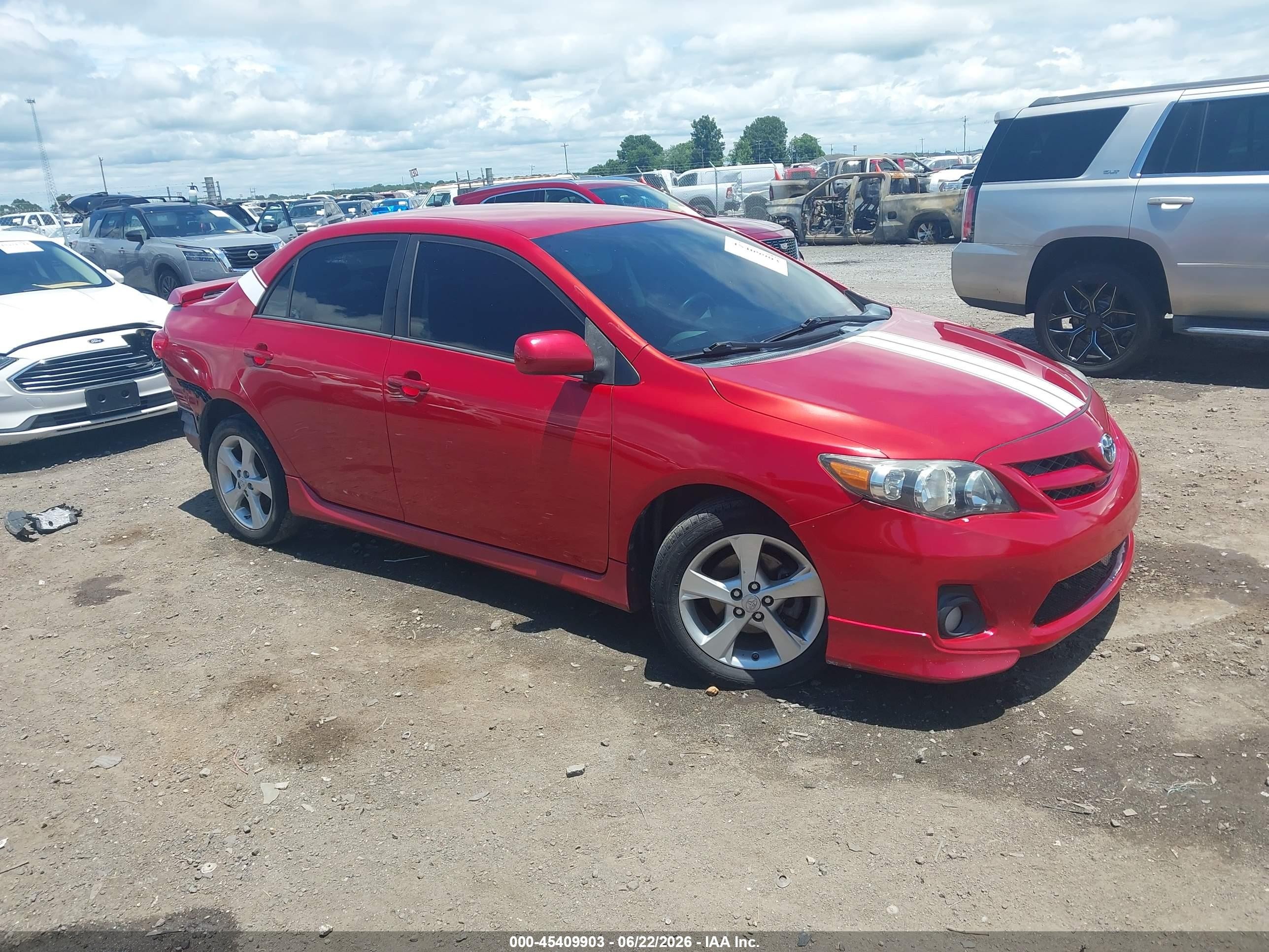 2013 Toyota Corolla S Red vin: 2T1BU4EEXDC949270