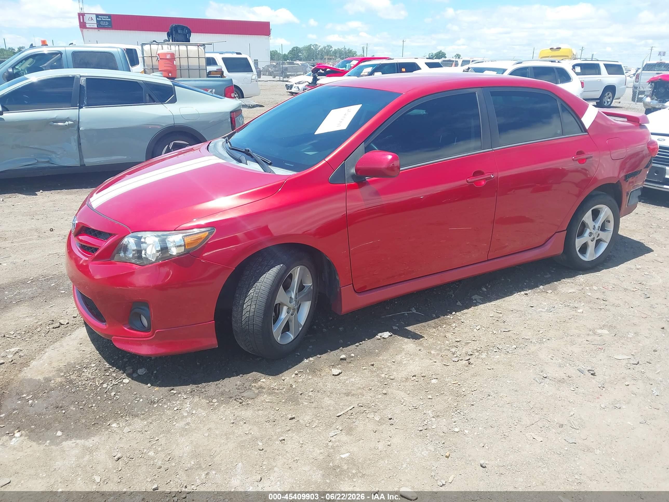 2013 Toyota Corolla S Red vin: 2T1BU4EEXDC949270