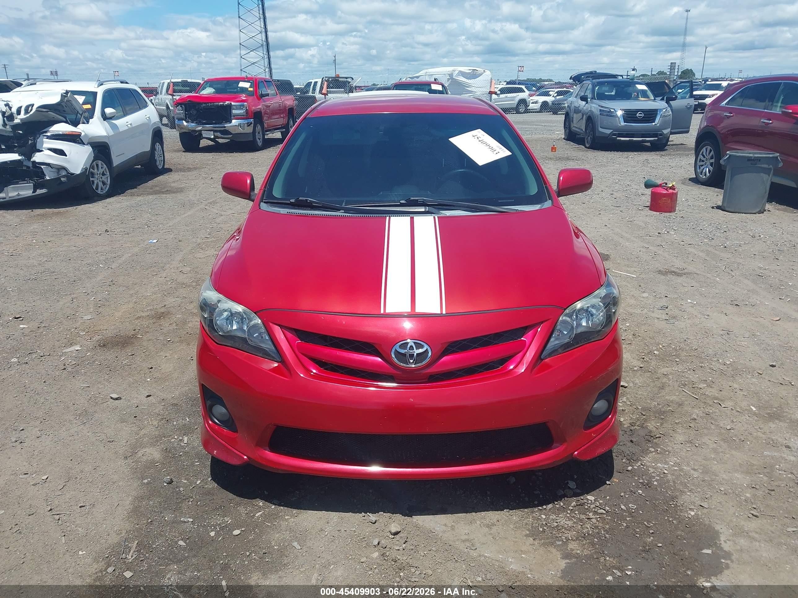 2013 Toyota Corolla S Red vin: 2T1BU4EEXDC949270