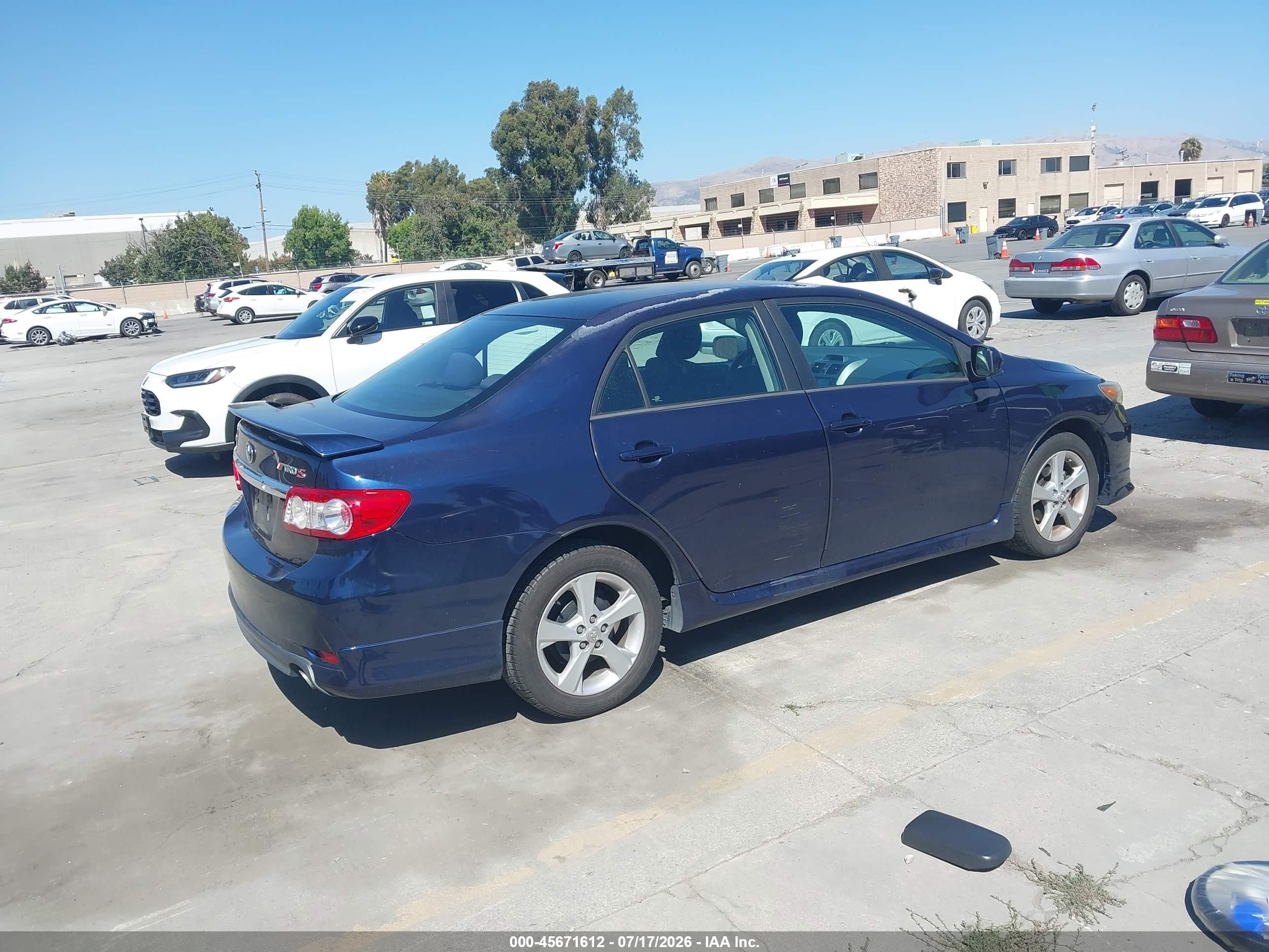 2013 Toyota Corolla S Blue vin: 2T1BU4EEXDC955893