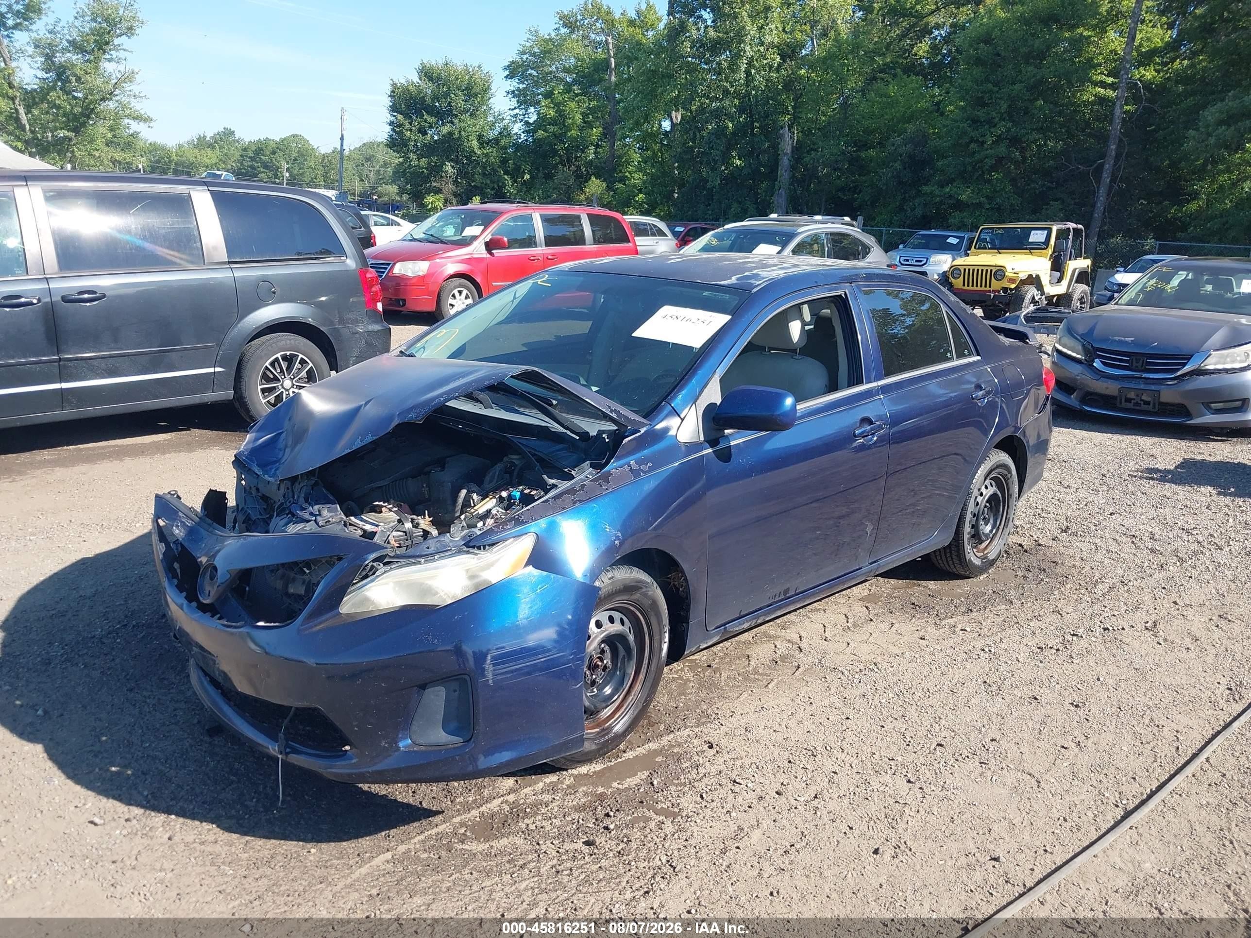 2013 Toyota Corolla L Blue vin: 2T1BU4EEXDC995410