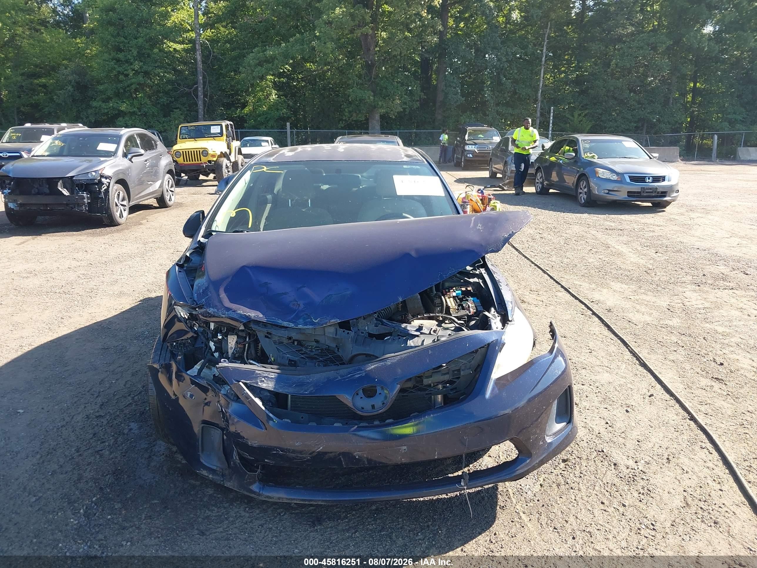 2013 Toyota Corolla L Blue vin: 2T1BU4EEXDC995410