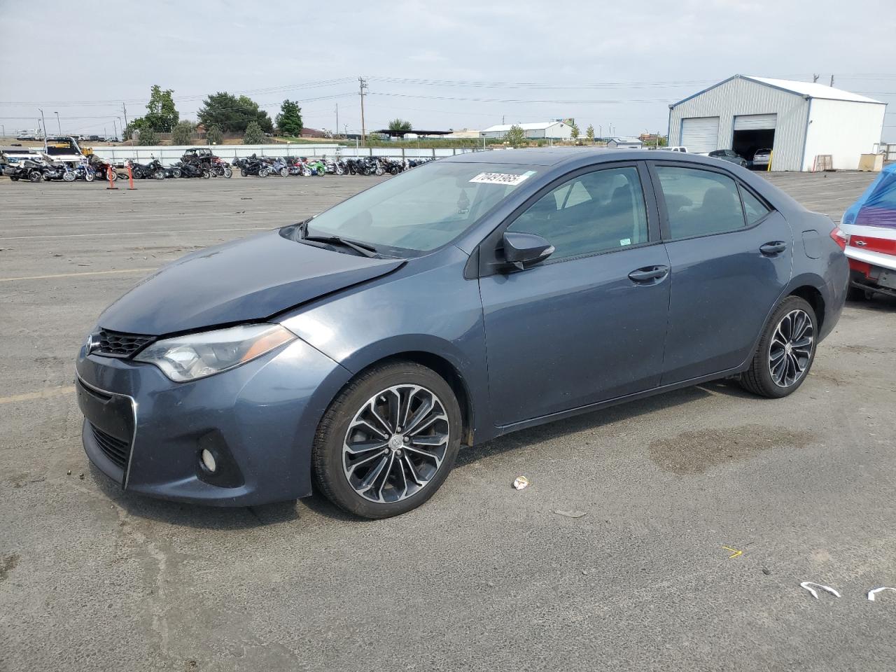 2014 Toyota Corolla L Blue vin: 2T1BURHE0EC002961