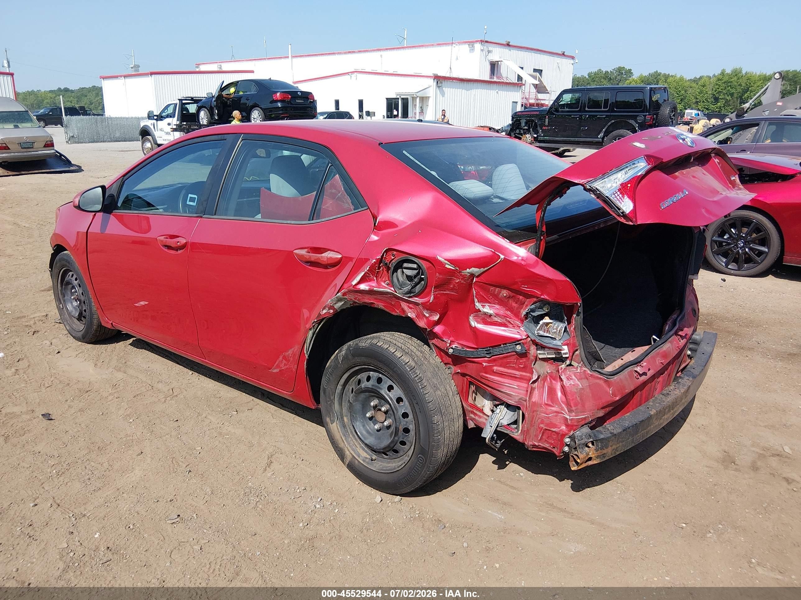 2014 Toyota Corolla Le Red vin: 2T1BURHE0EC012101