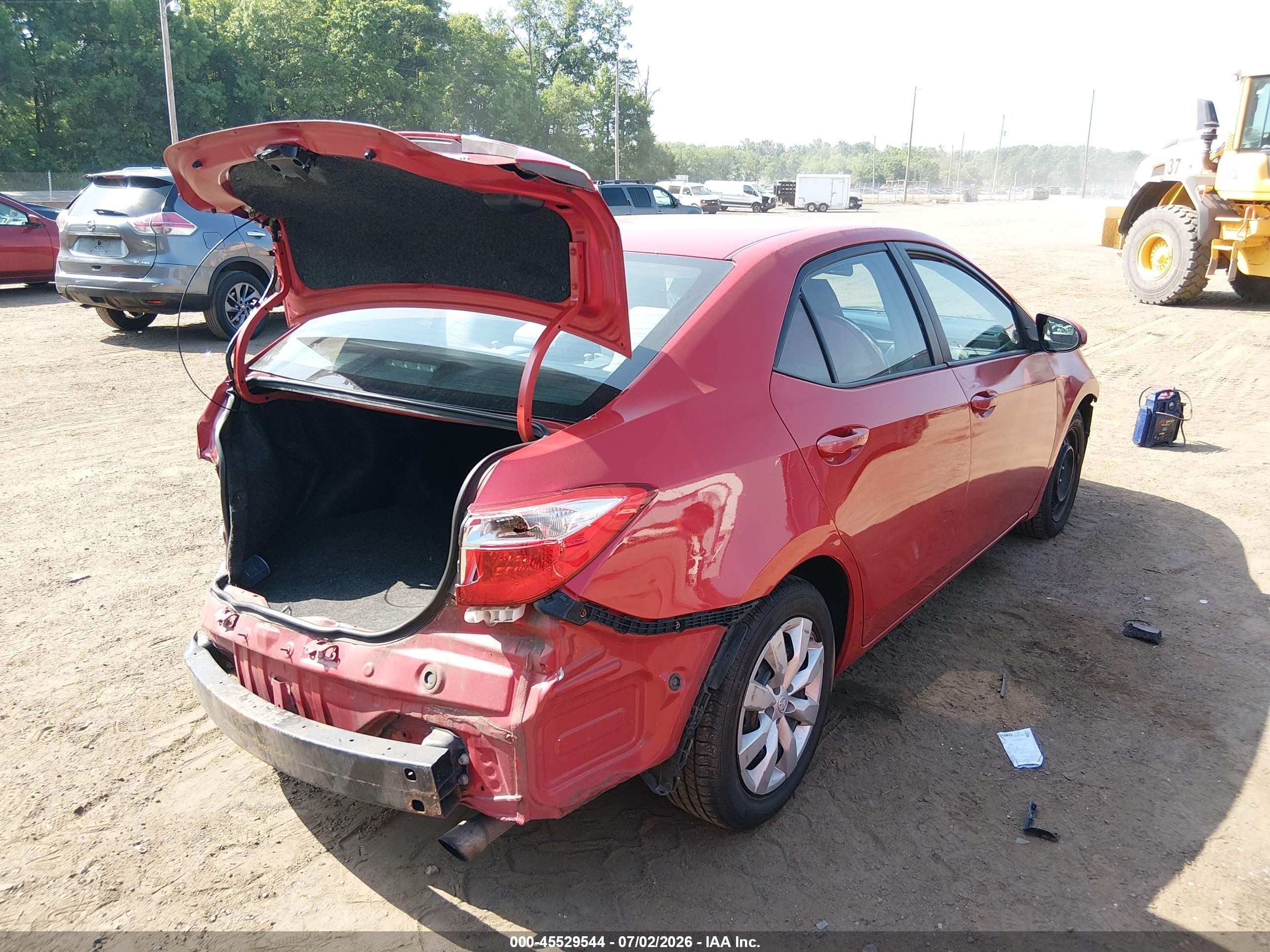 2014 Toyota Corolla Le Red vin: 2T1BURHE0EC012101