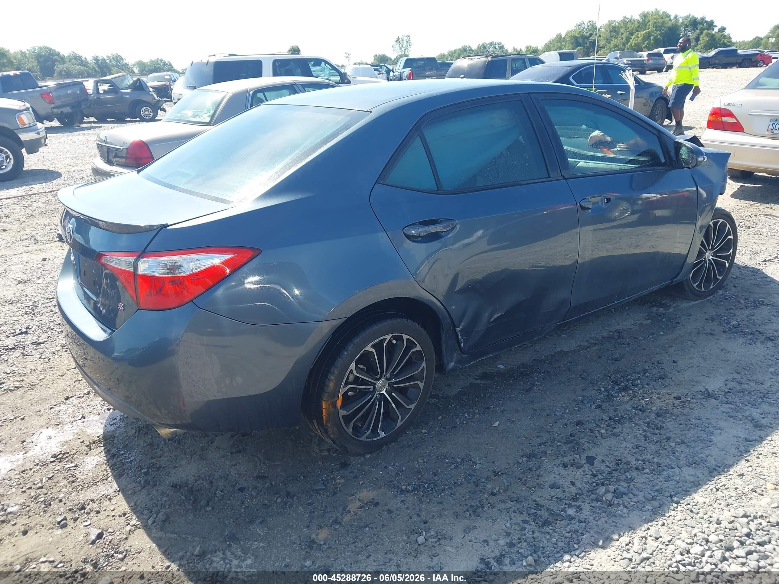 2014 Toyota Corolla S Plus Gray vin: 2T1BURHE0EC013877