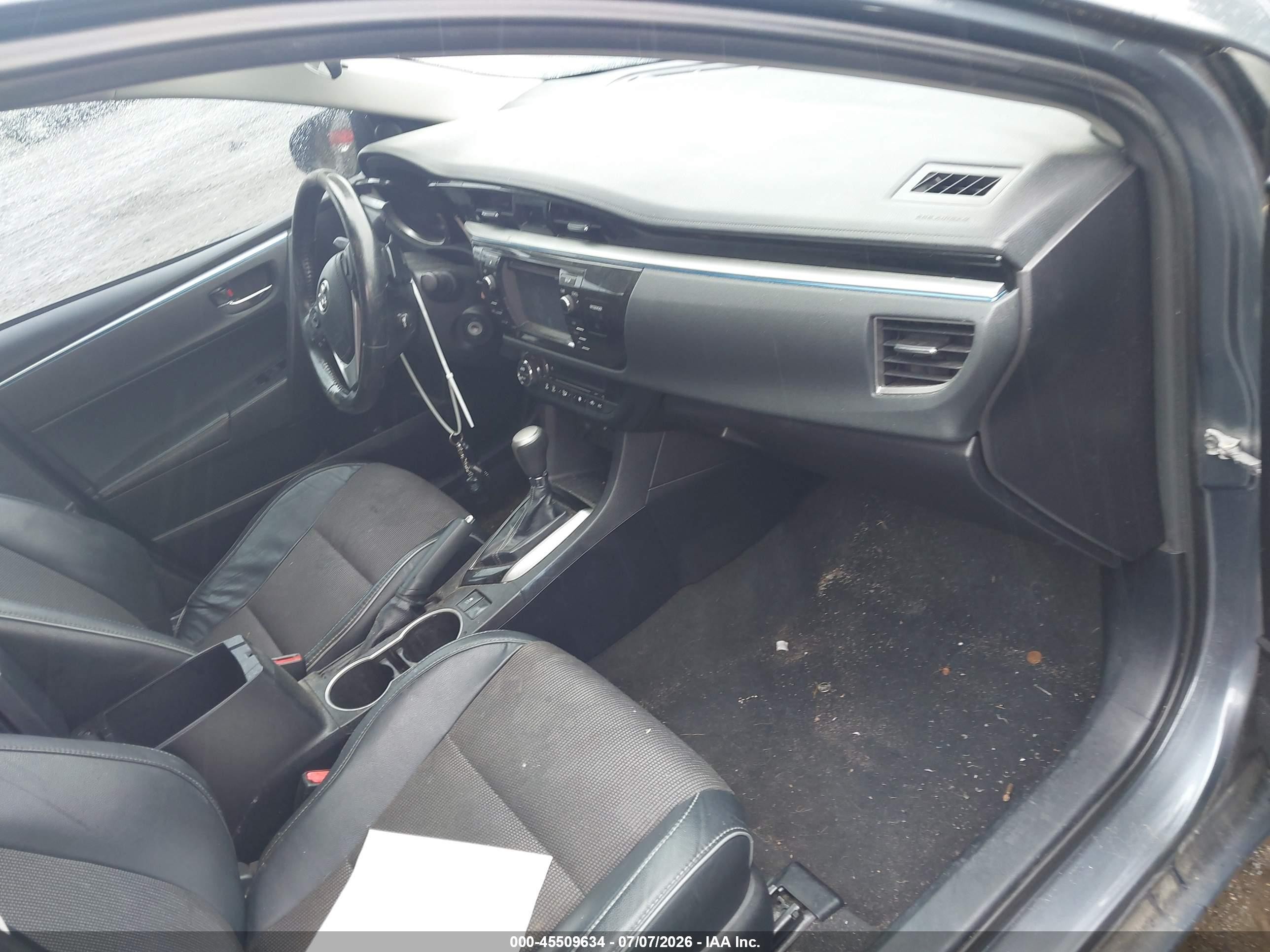 2014 Toyota Corolla S Plus Gray vin: 2T1BURHE0EC021204