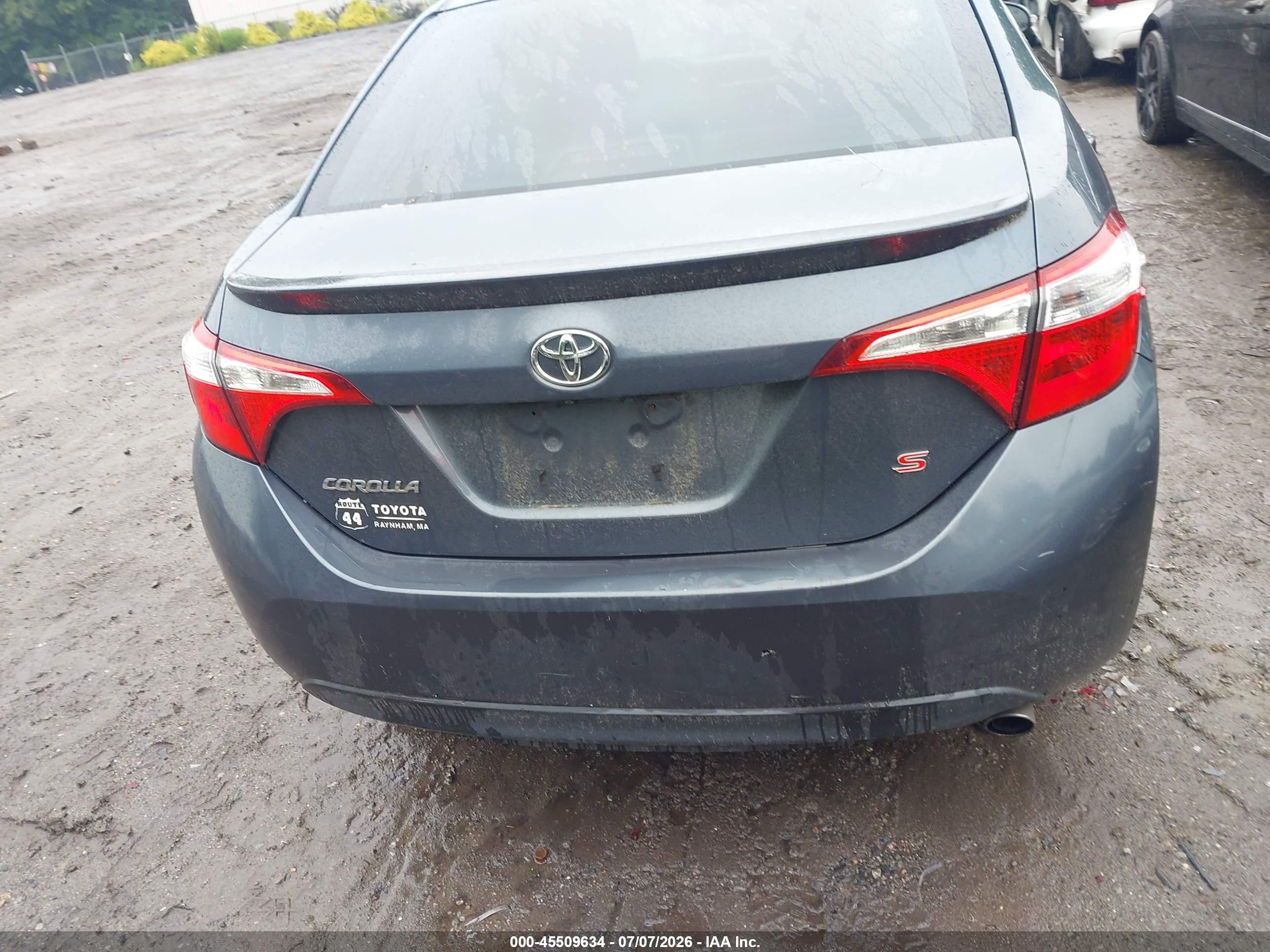 2014 Toyota Corolla S Plus Gray vin: 2T1BURHE0EC021204