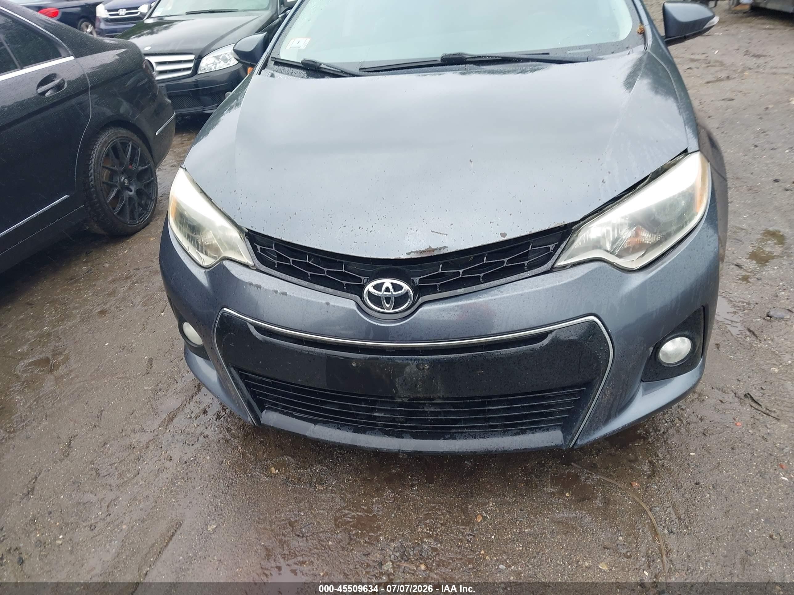 2014 Toyota Corolla S Plus Gray vin: 2T1BURHE0EC021204