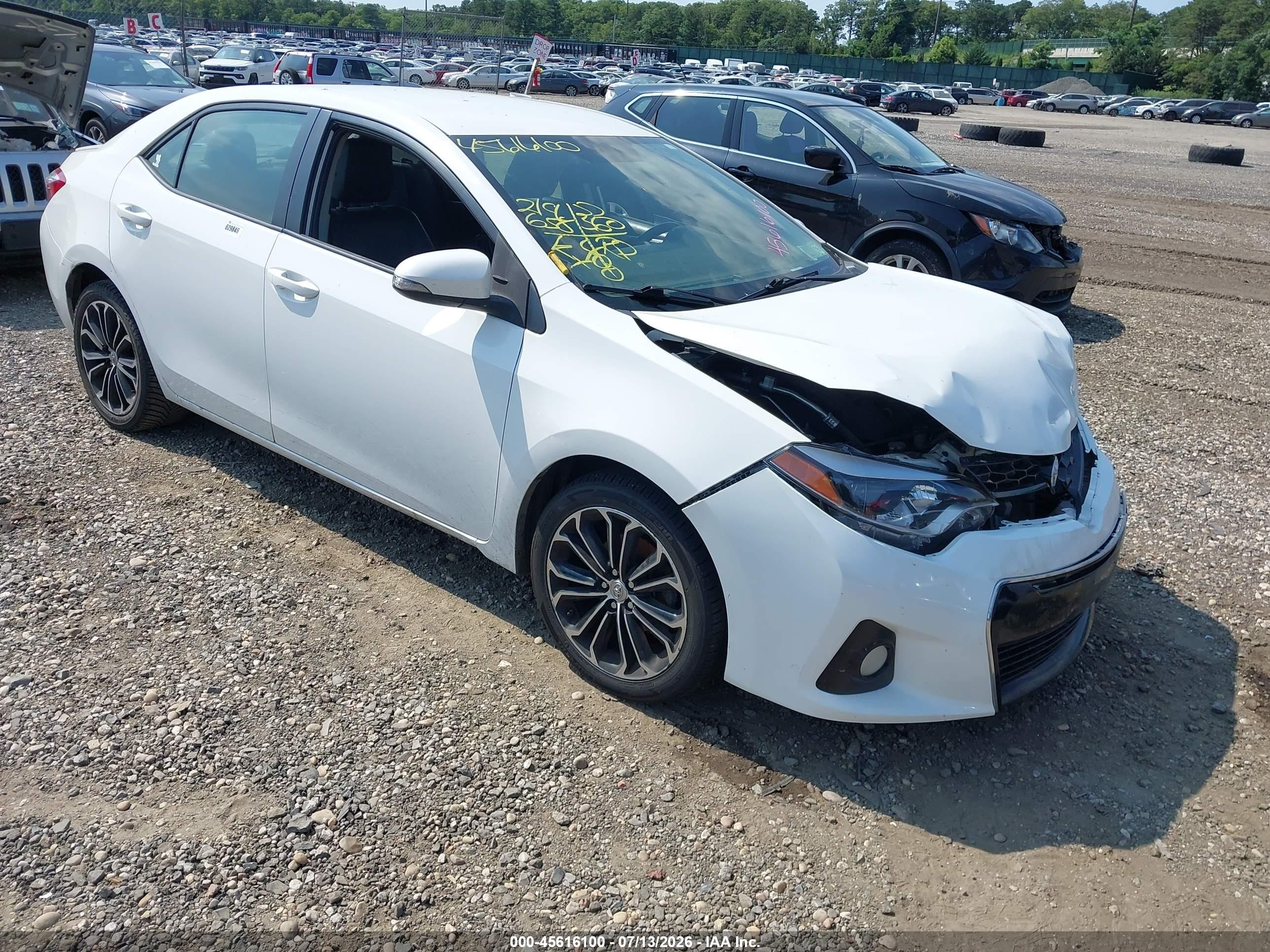 2014 Toyota Corolla S Plus White vin: 2T1BURHE0EC031036