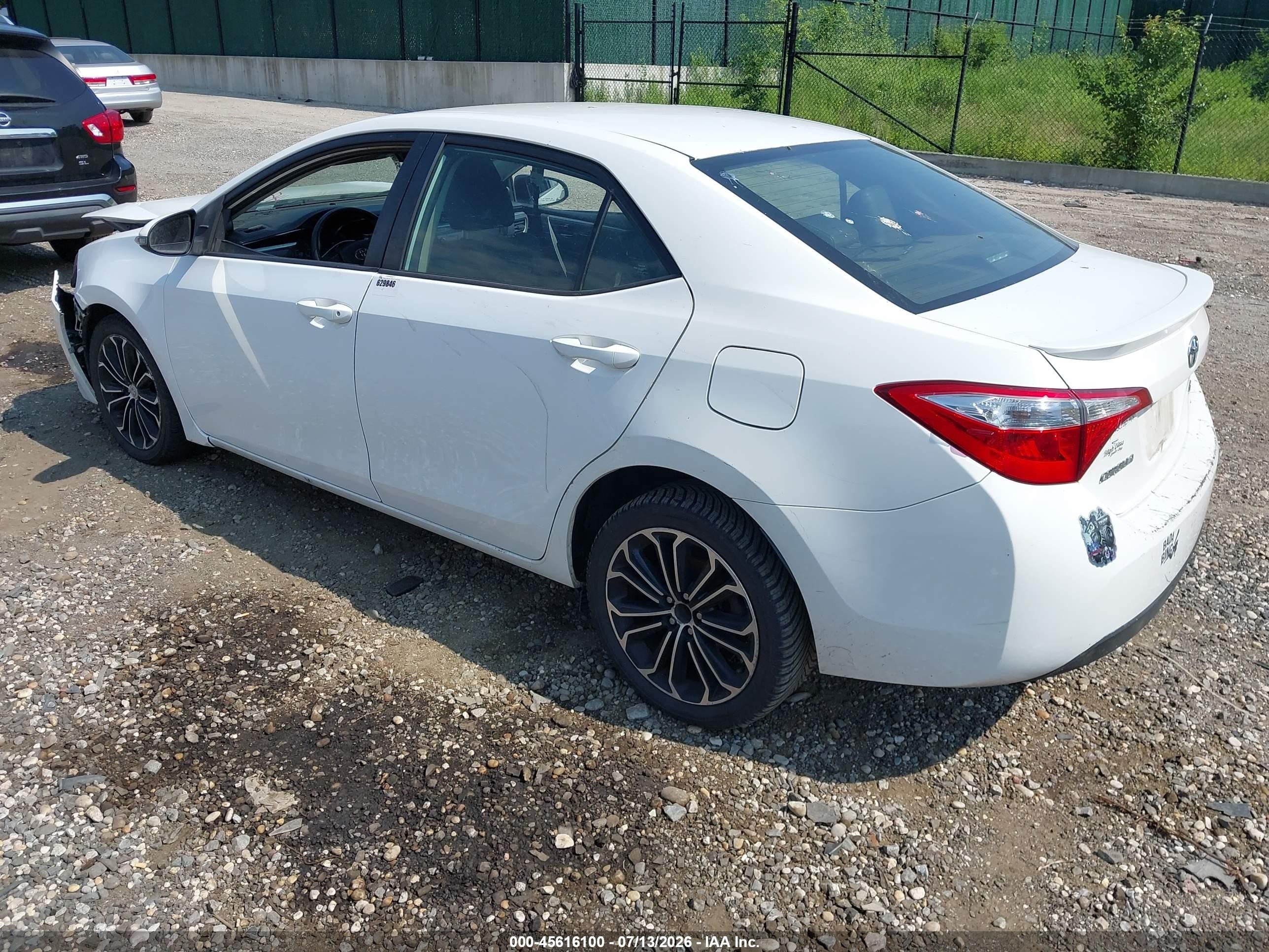 2014 Toyota Corolla S Plus White vin: 2T1BURHE0EC031036