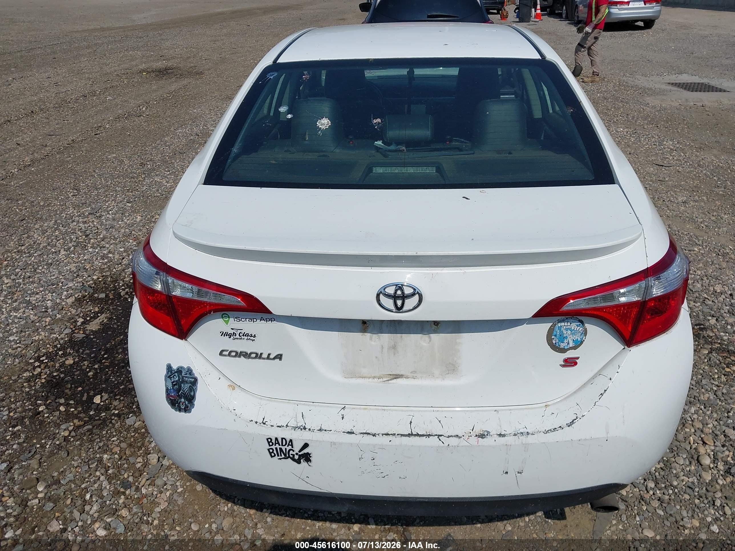 2014 Toyota Corolla S Plus White vin: 2T1BURHE0EC031036