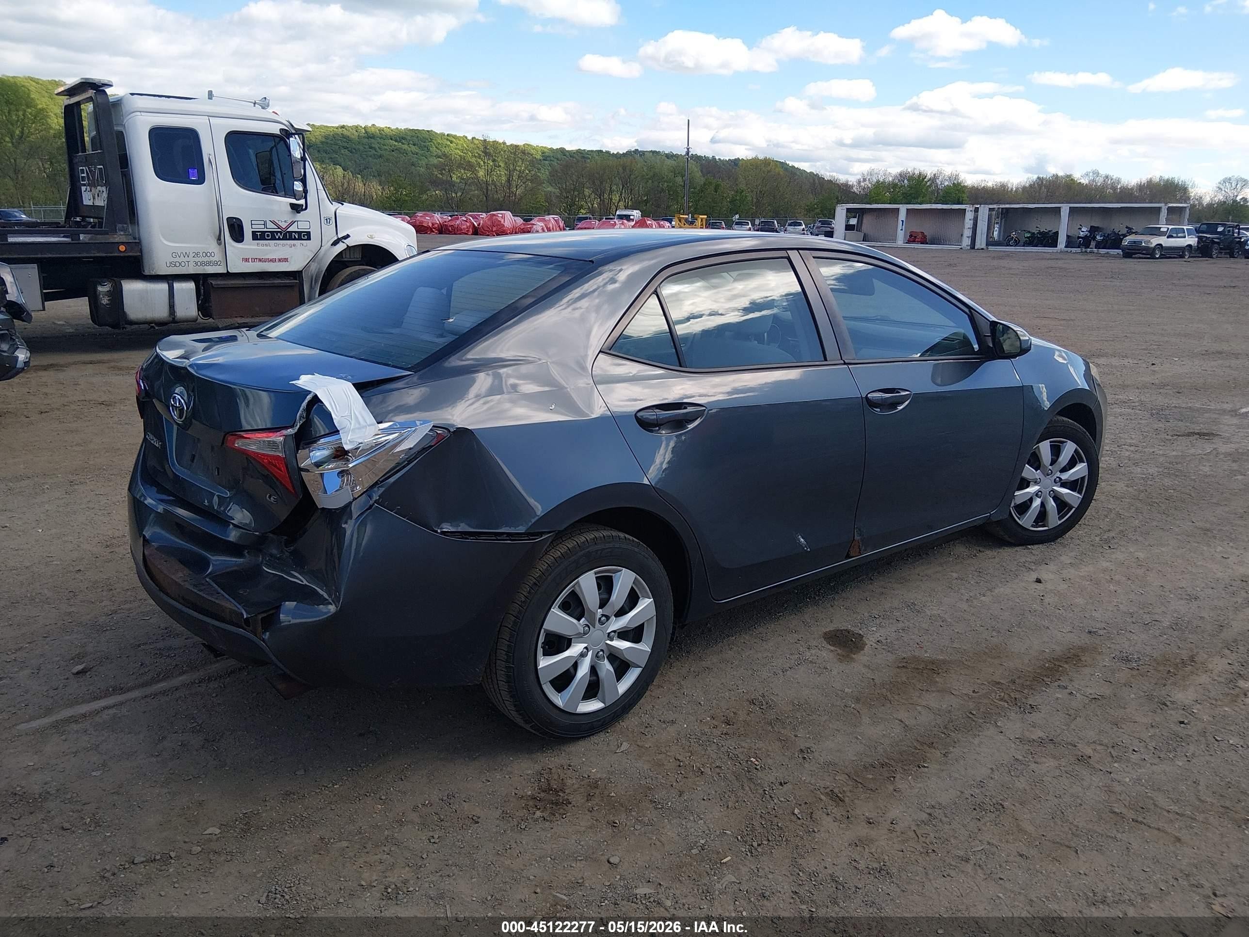 2014 Toyota Corolla Le Blue vin: 2T1BURHE0EC038004