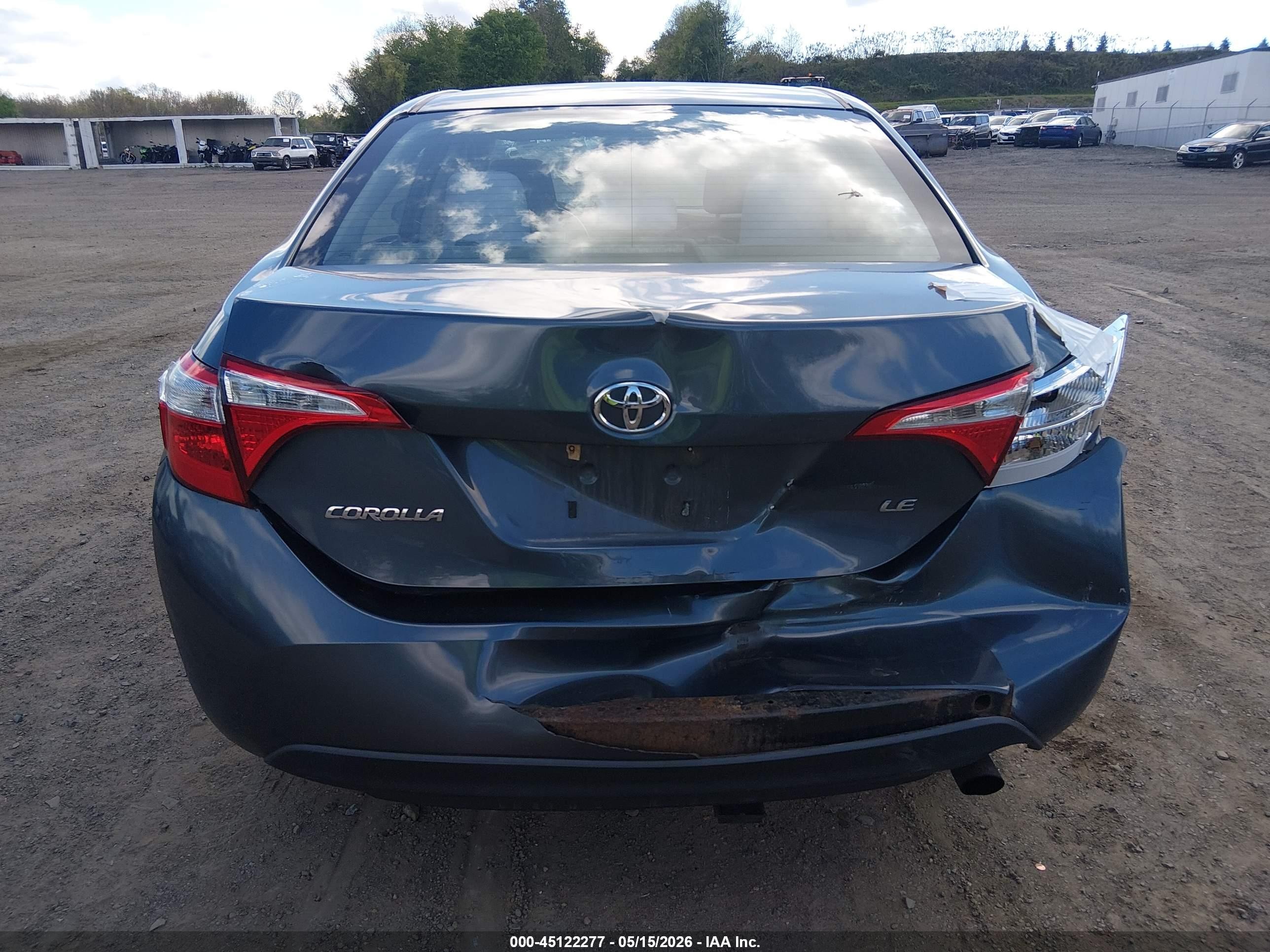 2014 Toyota Corolla Le Blue vin: 2T1BURHE0EC038004