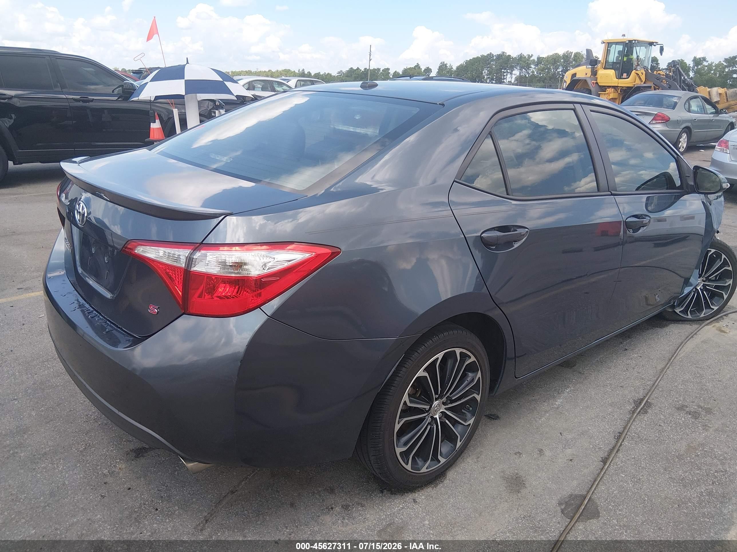 2014 Toyota Corolla S Plus Серый vin: 2T1BURHE0EC053022