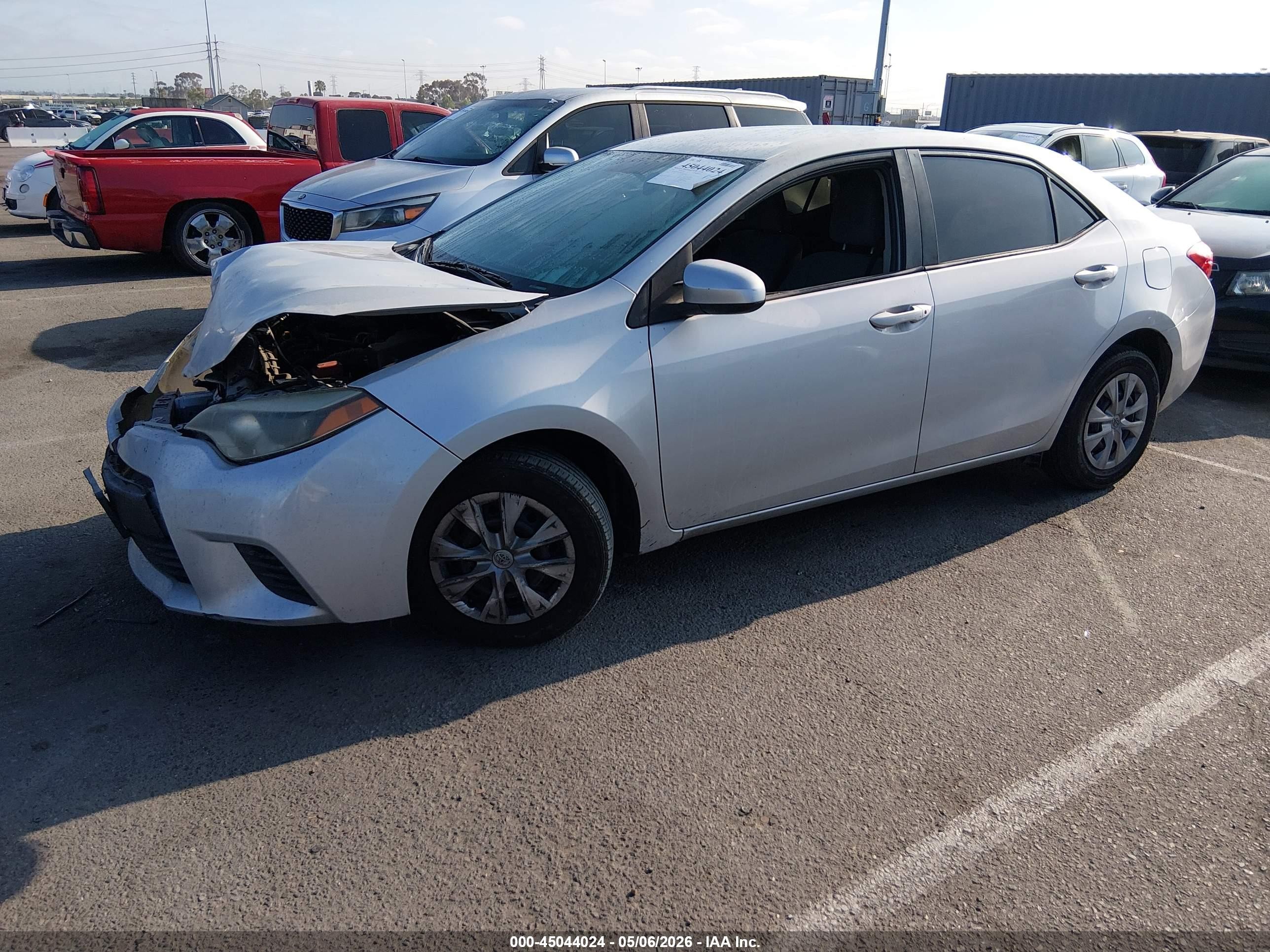 2014 Toyota Corolla L Silver vin: 2T1BURHE0EC082343