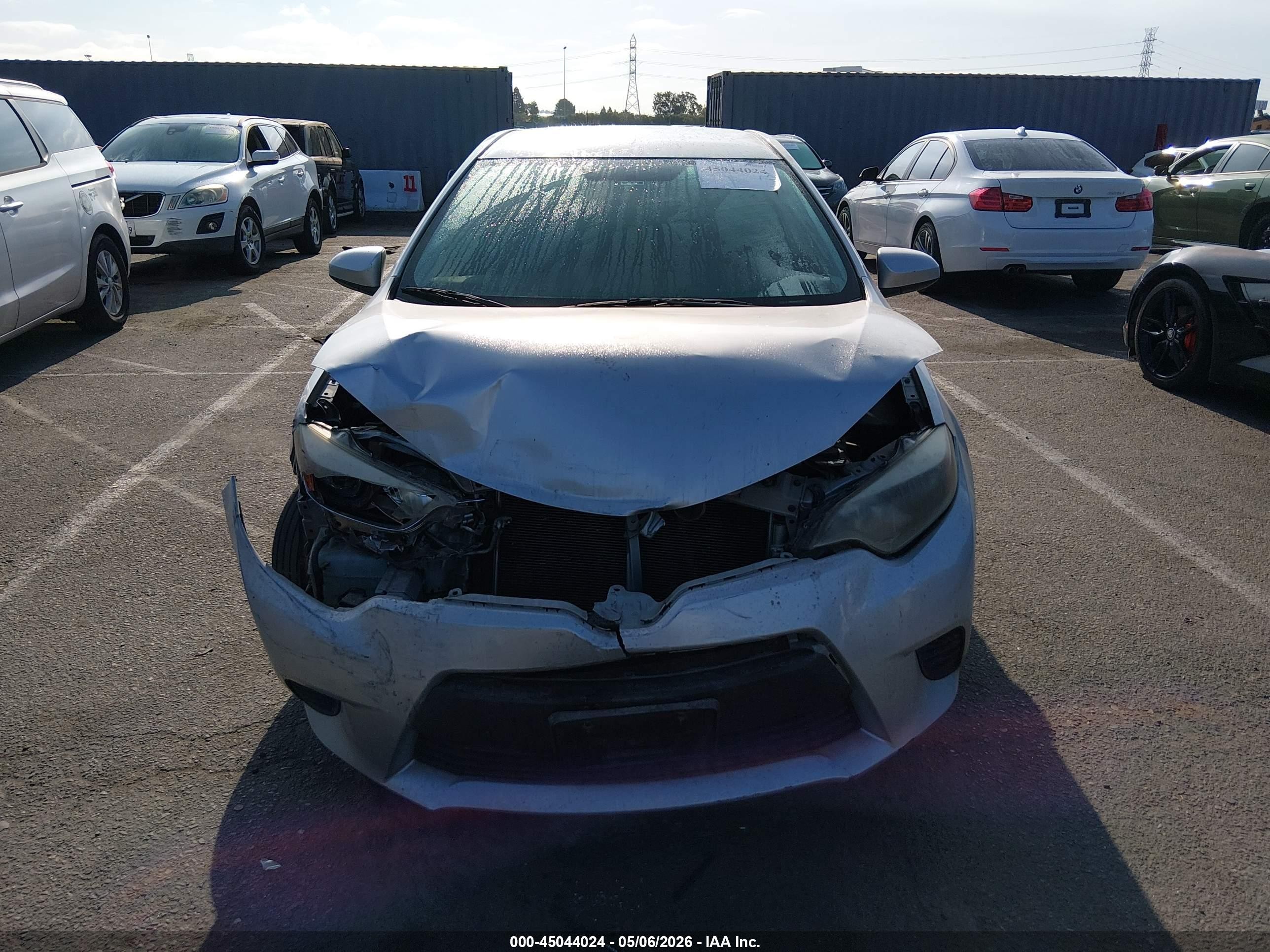 2014 Toyota Corolla L Silver vin: 2T1BURHE0EC082343