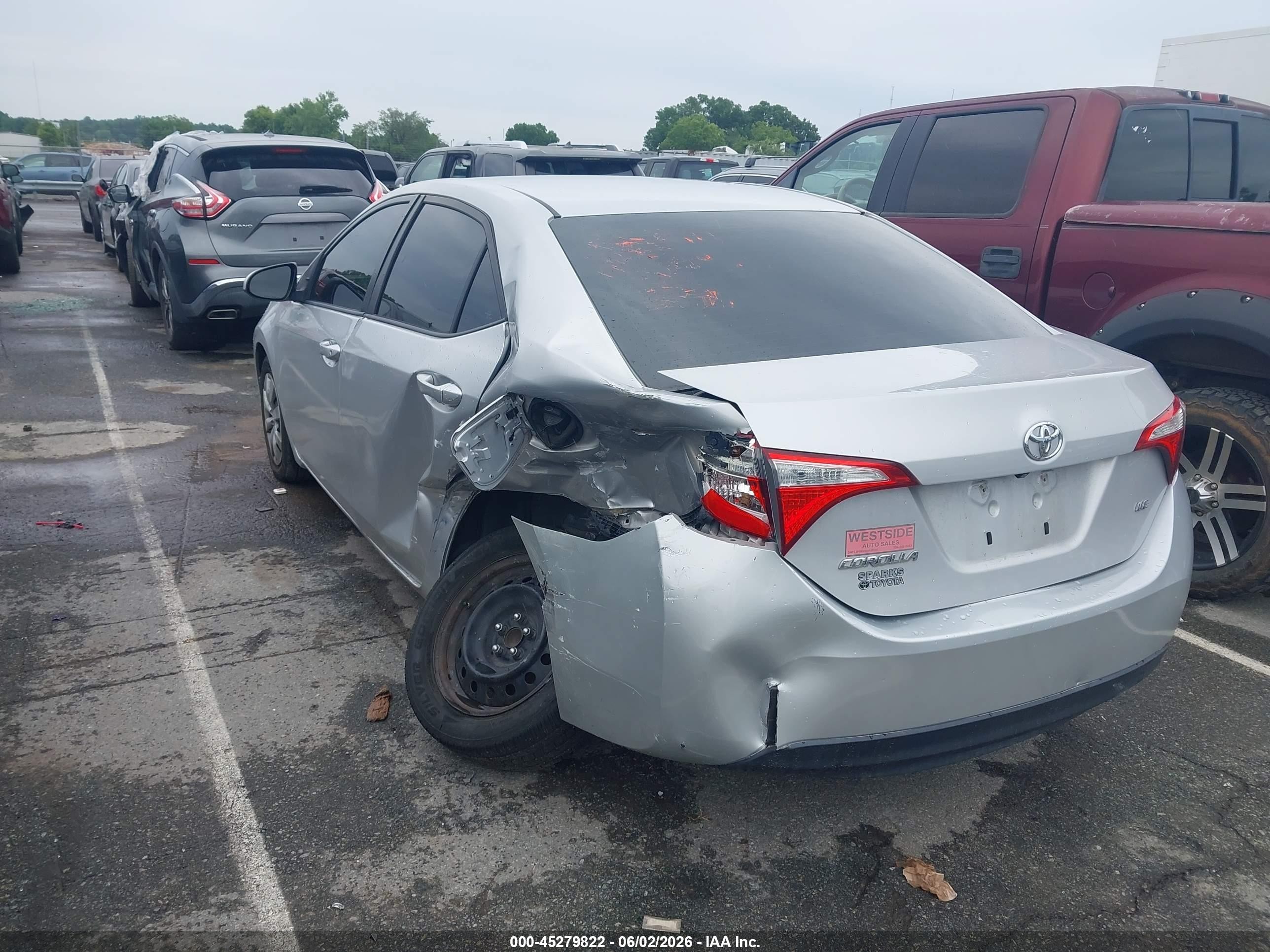 2014 Toyota Corolla Le Серебряный vin: 2T1BURHE0EC084173