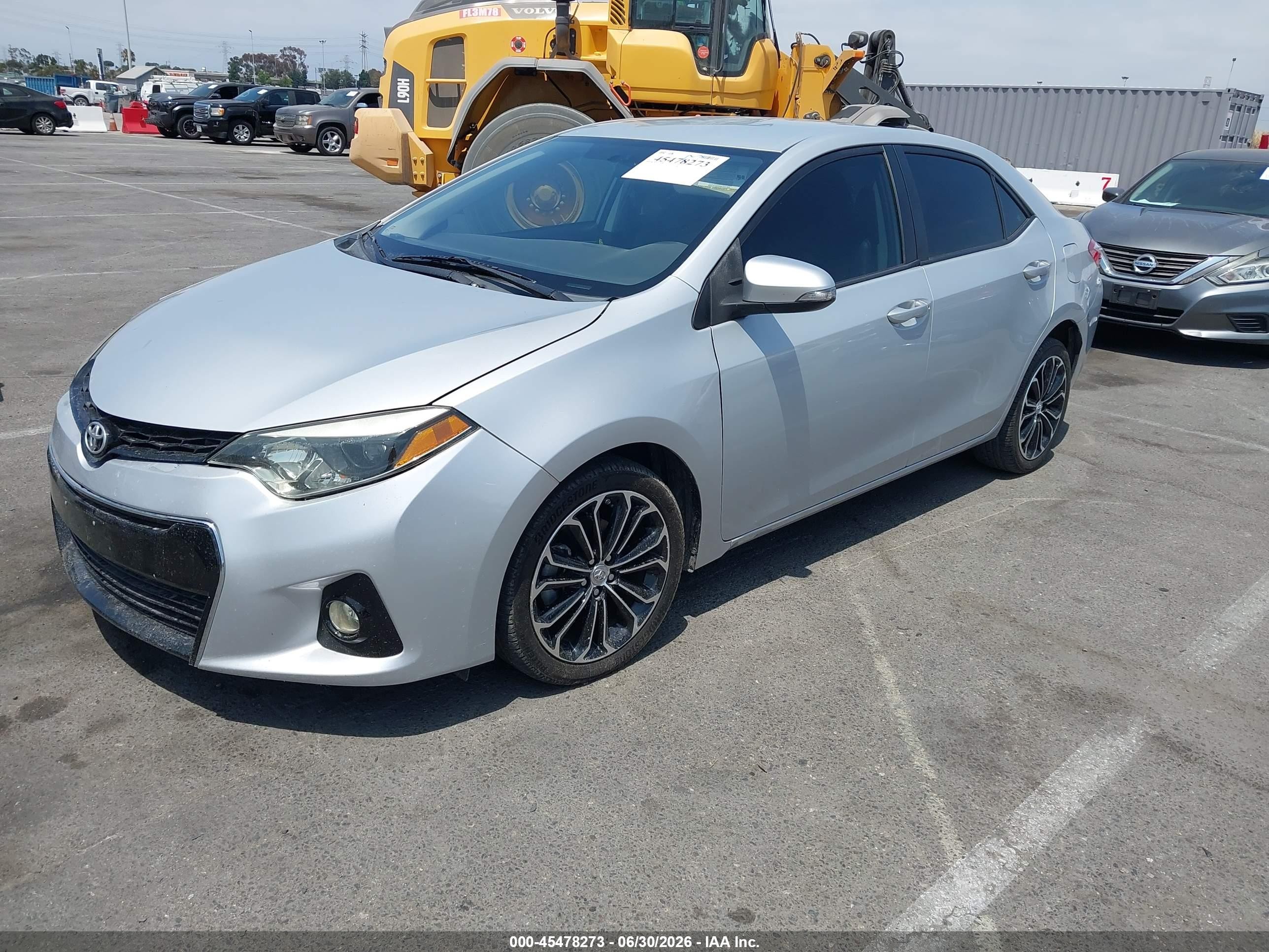 2014 Toyota Corolla S Plus Silver vin: 2T1BURHE0EC096176