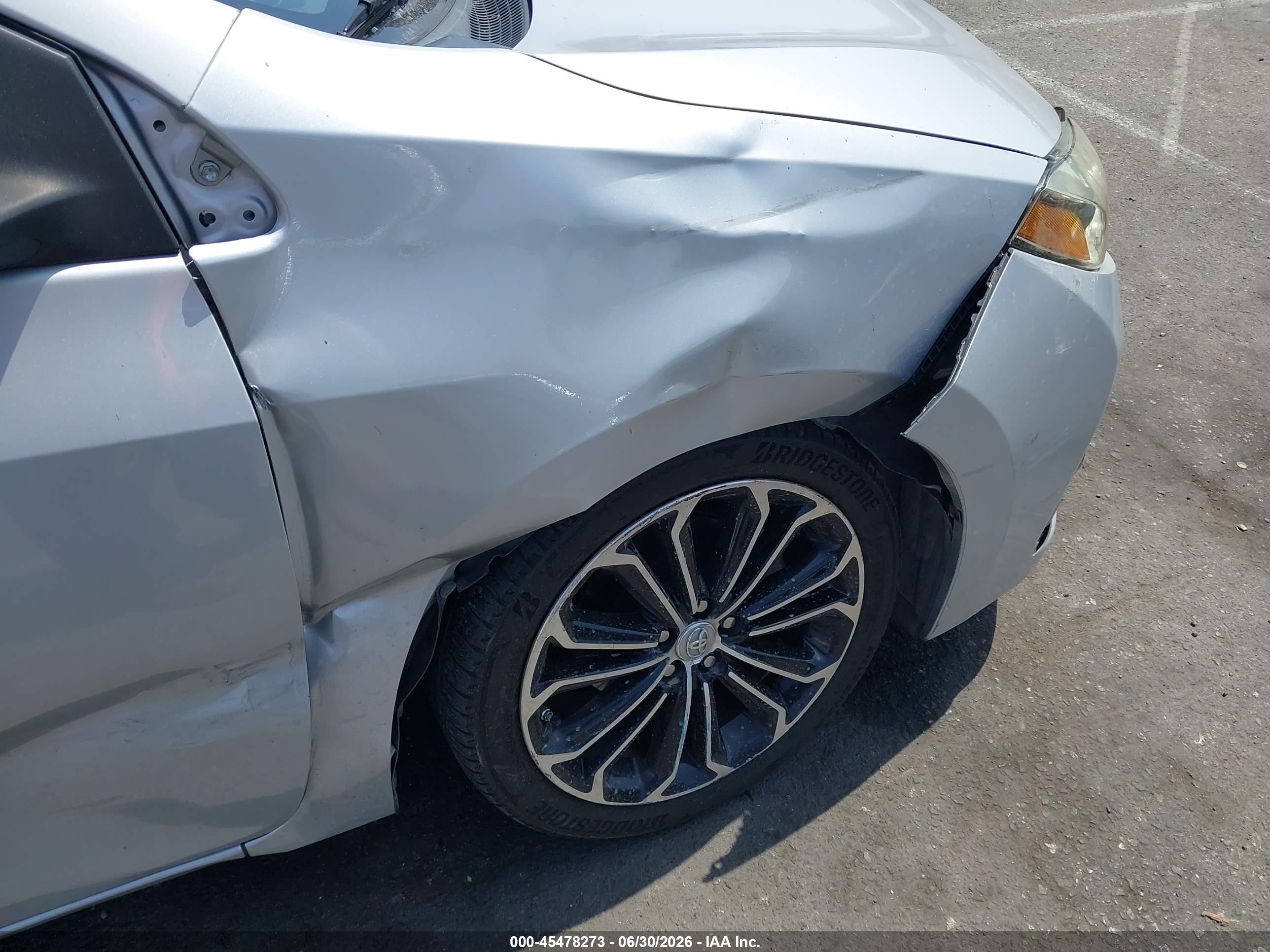 2014 Toyota Corolla S Plus Silver vin: 2T1BURHE0EC096176