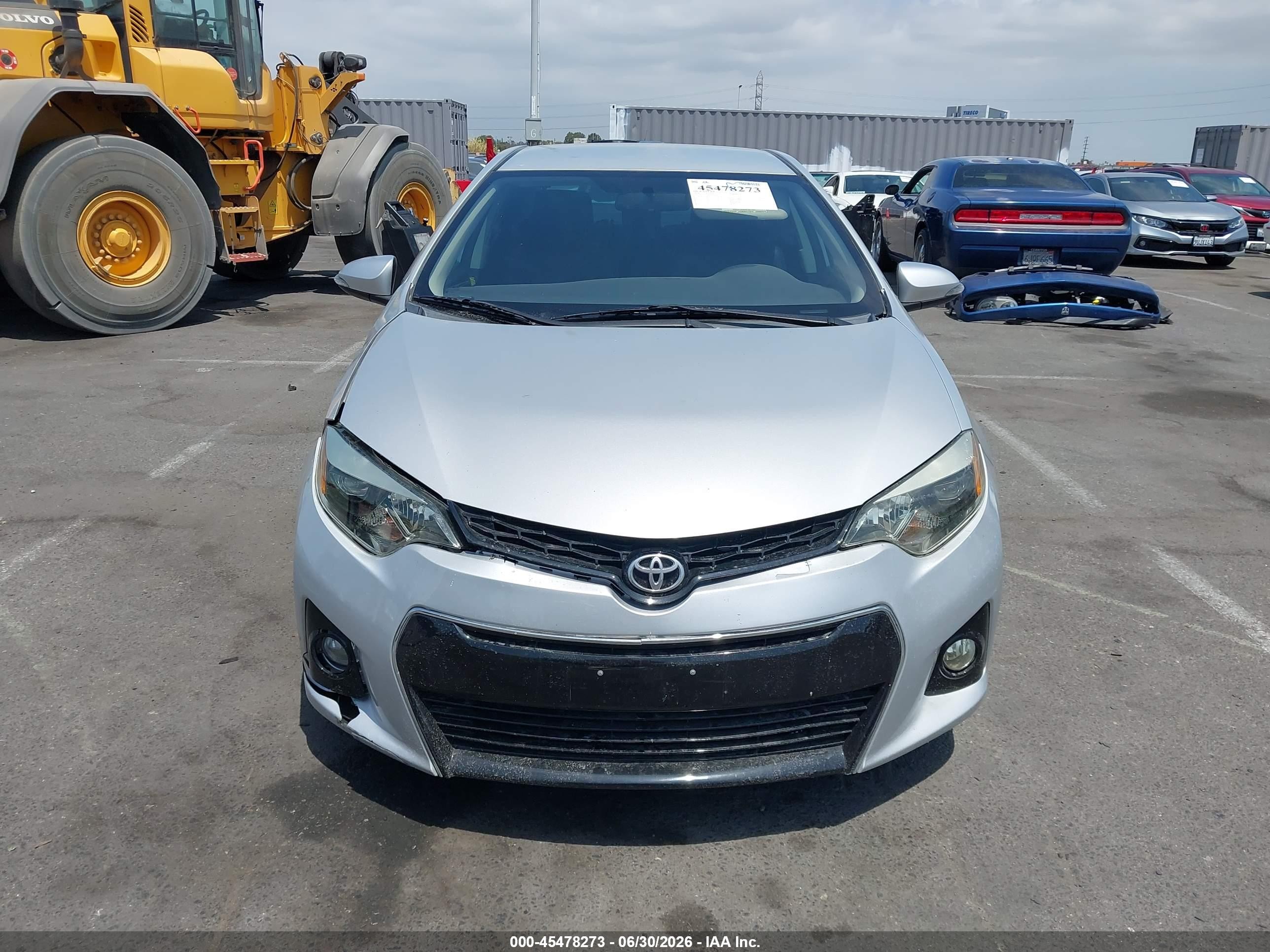 2014 Toyota Corolla S Plus Silver vin: 2T1BURHE0EC096176