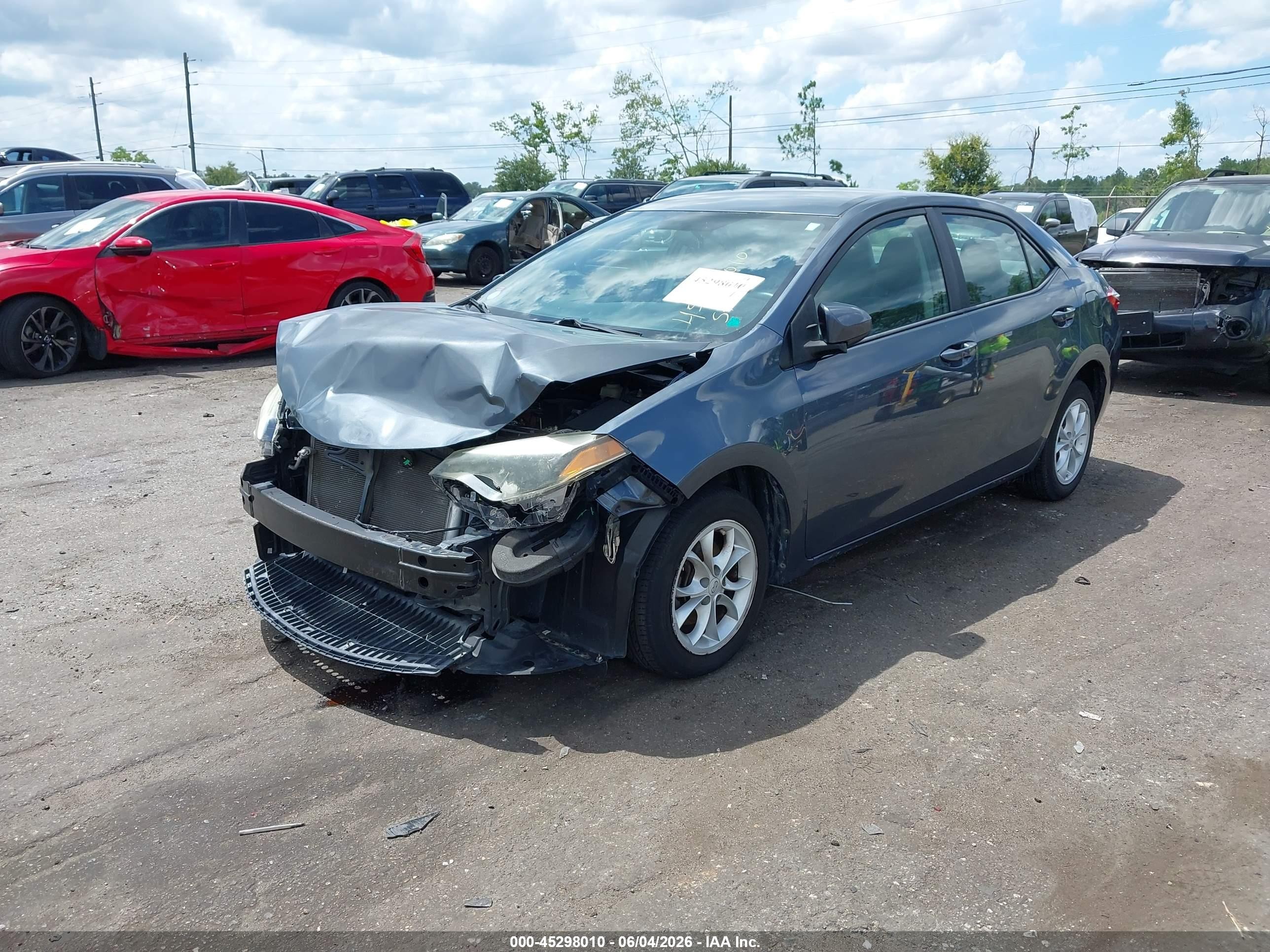 2014 Toyota Corolla L Blue vin: 2T1BURHE0EC103224