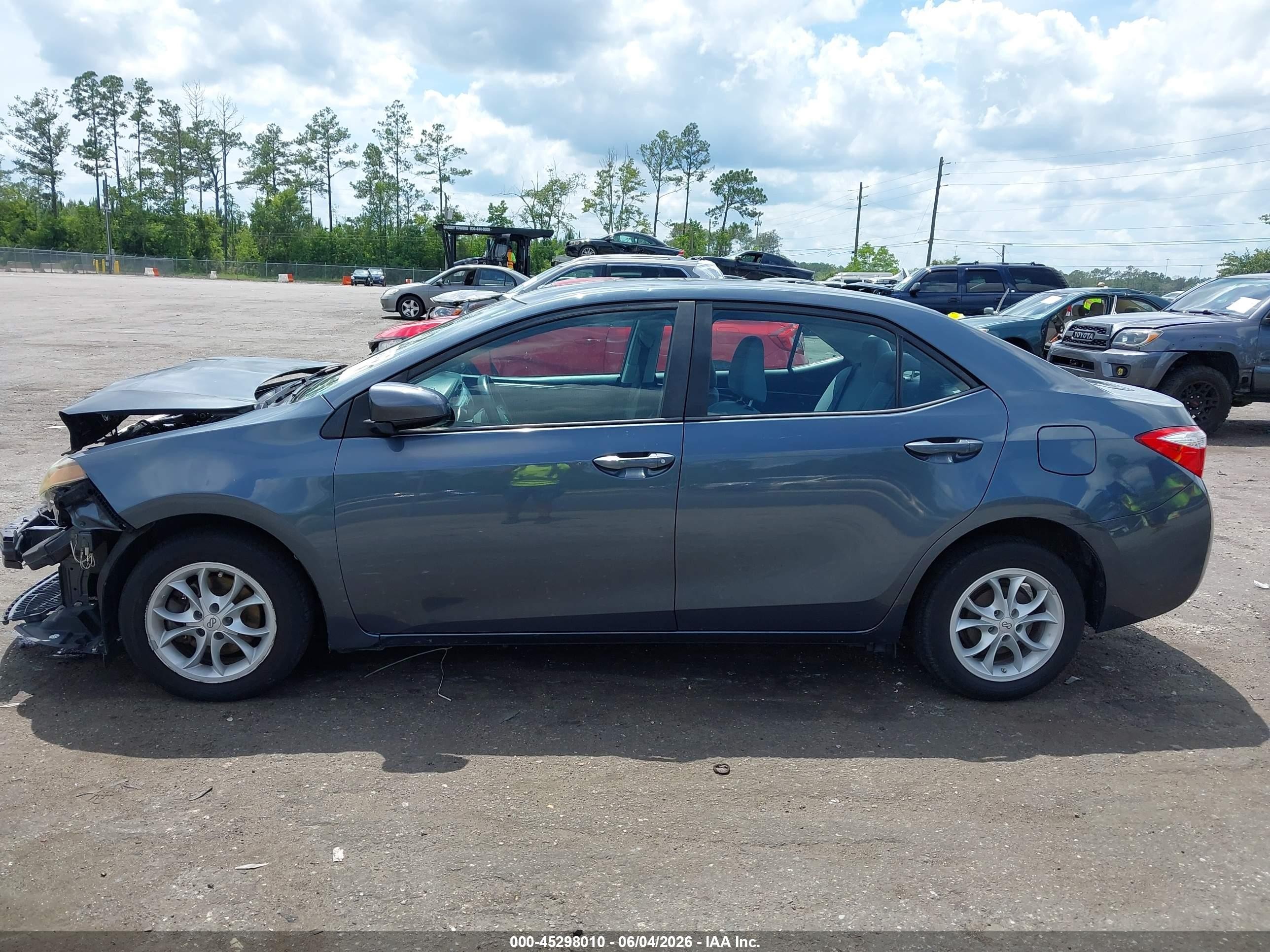 2014 Toyota Corolla L Blue vin: 2T1BURHE0EC103224