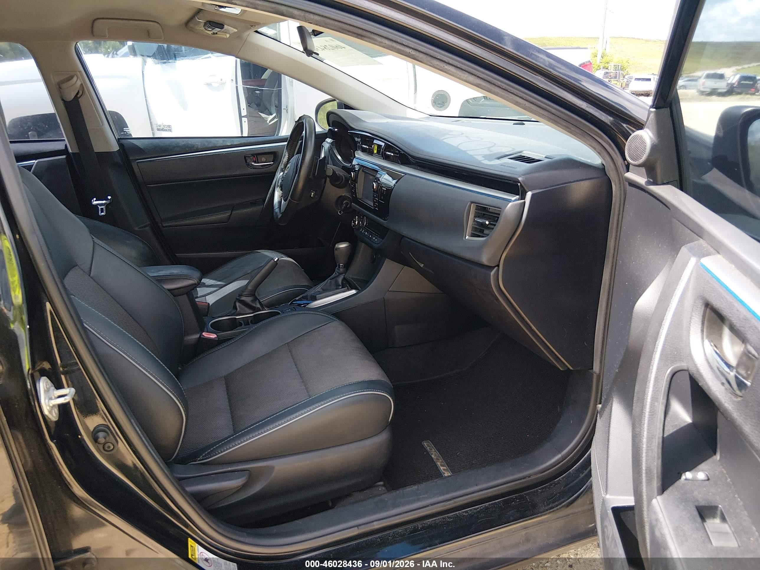 2014 Toyota Corolla S Plus Black vin: 2T1BURHE0EC136868