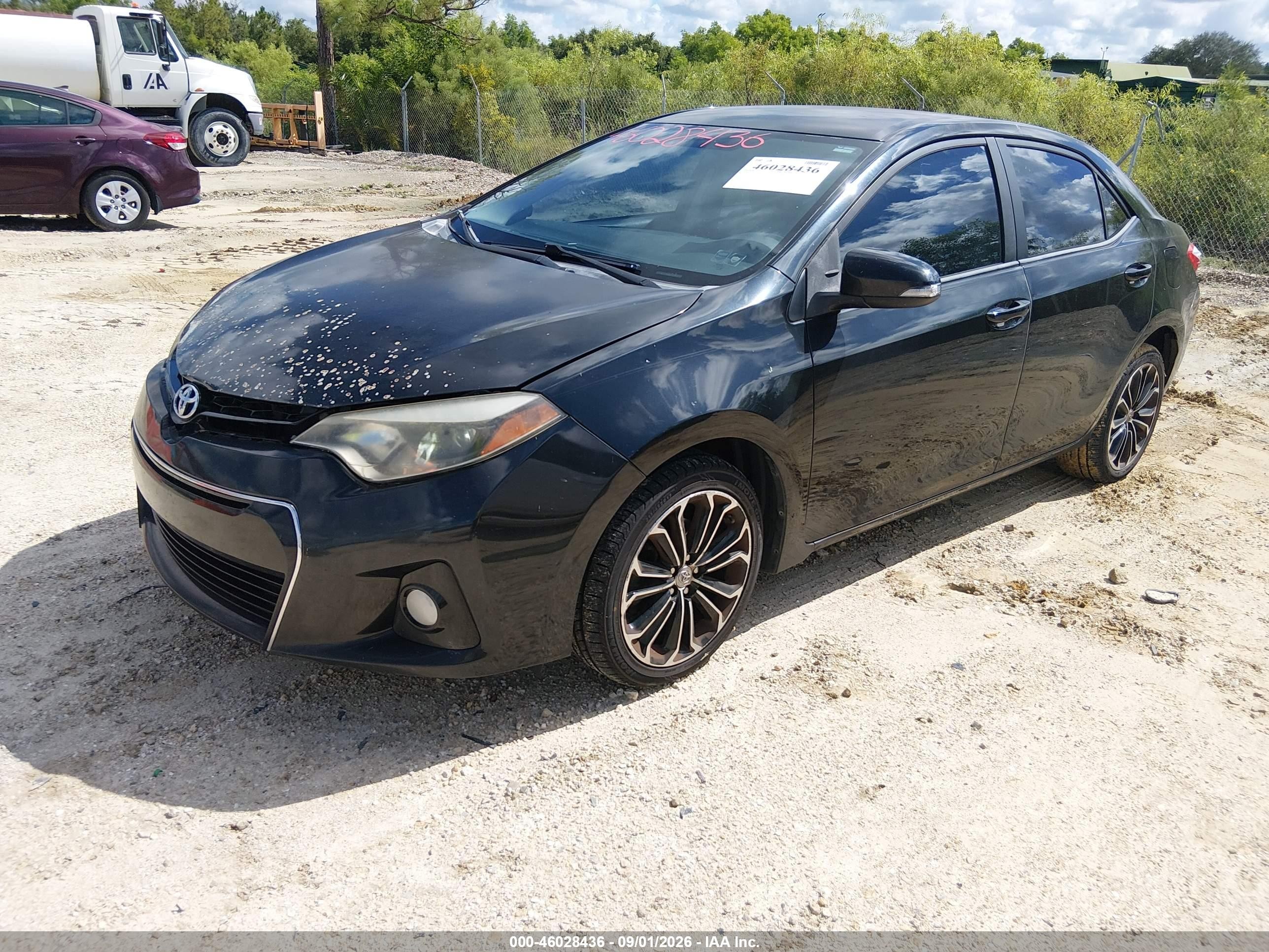 2014 Toyota Corolla S Plus Black vin: 2T1BURHE0EC136868