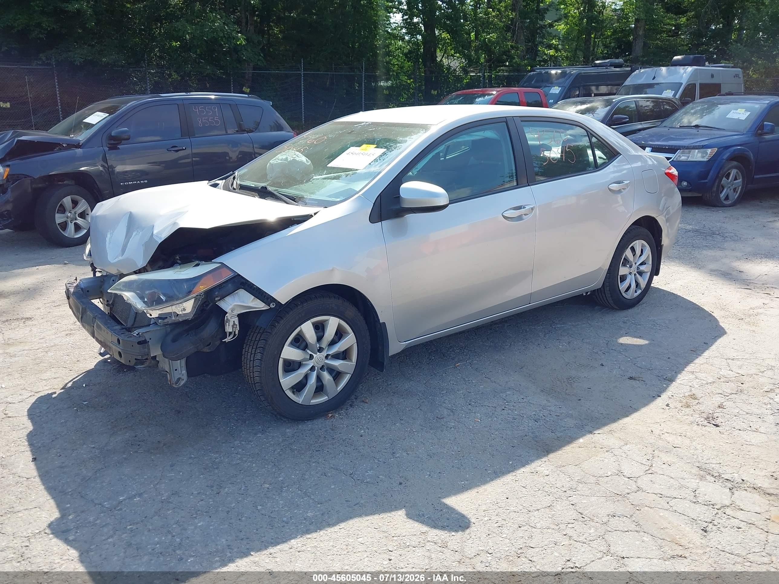 2014 Toyota Corolla Le Silver vin: 2T1BURHE0EC141620