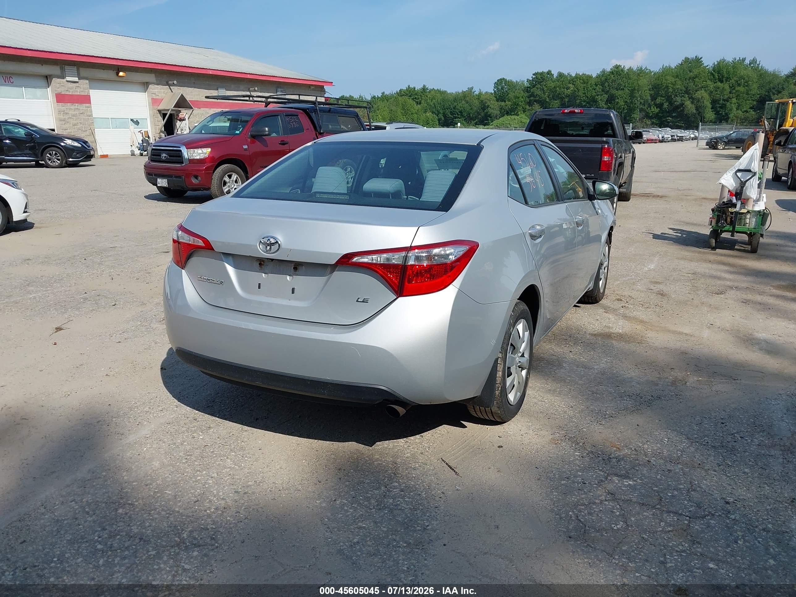 2014 Toyota Corolla Le Silver vin: 2T1BURHE0EC141620