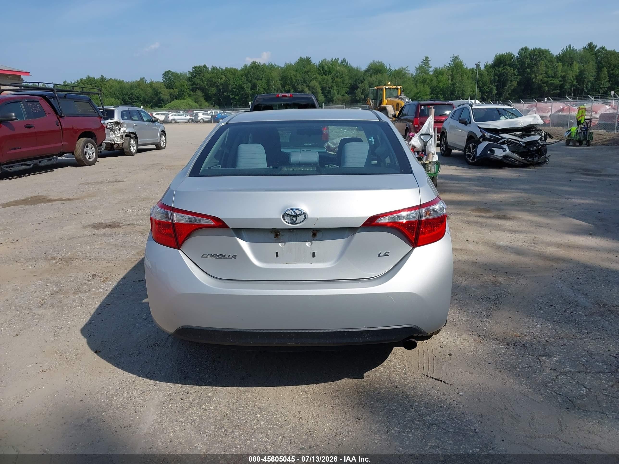 2014 Toyota Corolla Le Silver vin: 2T1BURHE0EC141620