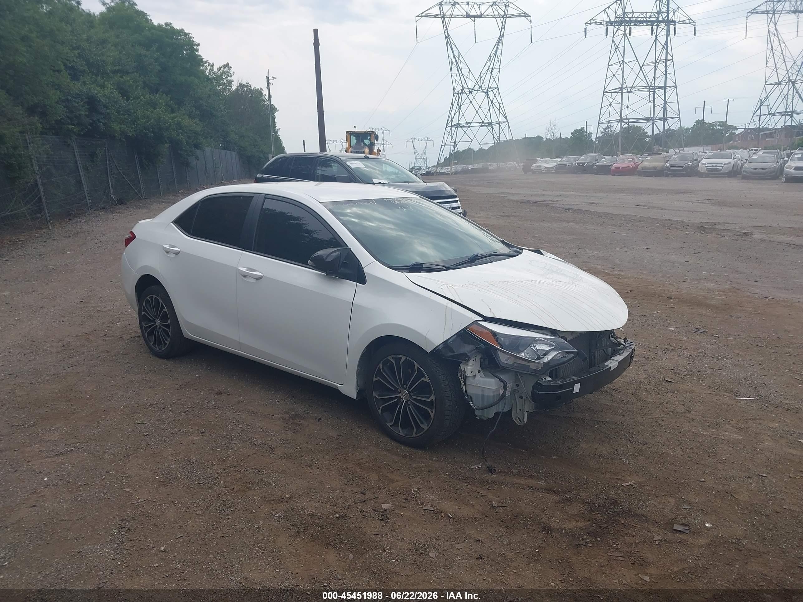 2014 Toyota Corolla S Plus White vin: 2T1BURHE0EC152665