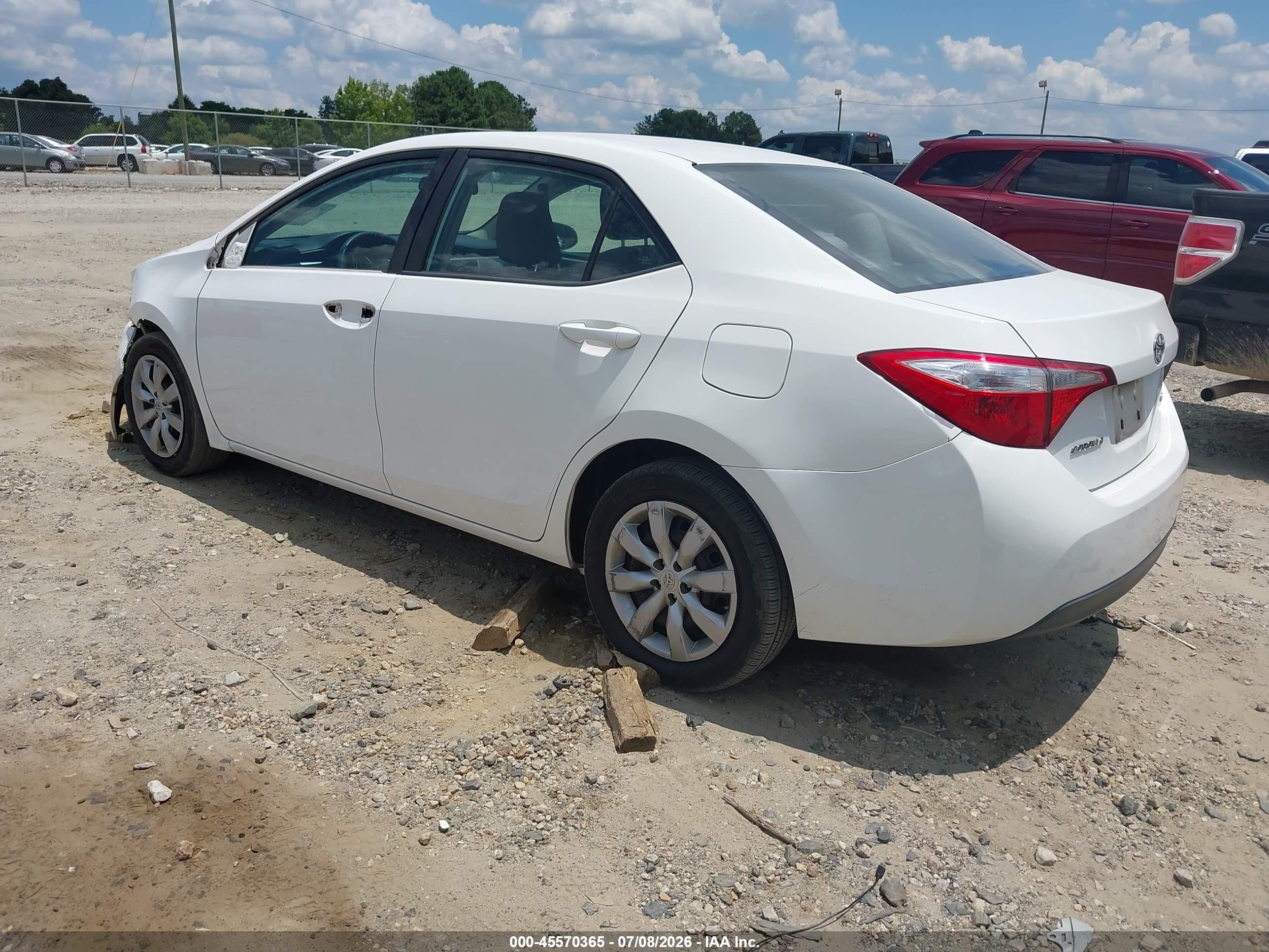 2014 Toyota Corolla Le White vin: 2T1BURHE0EC155419