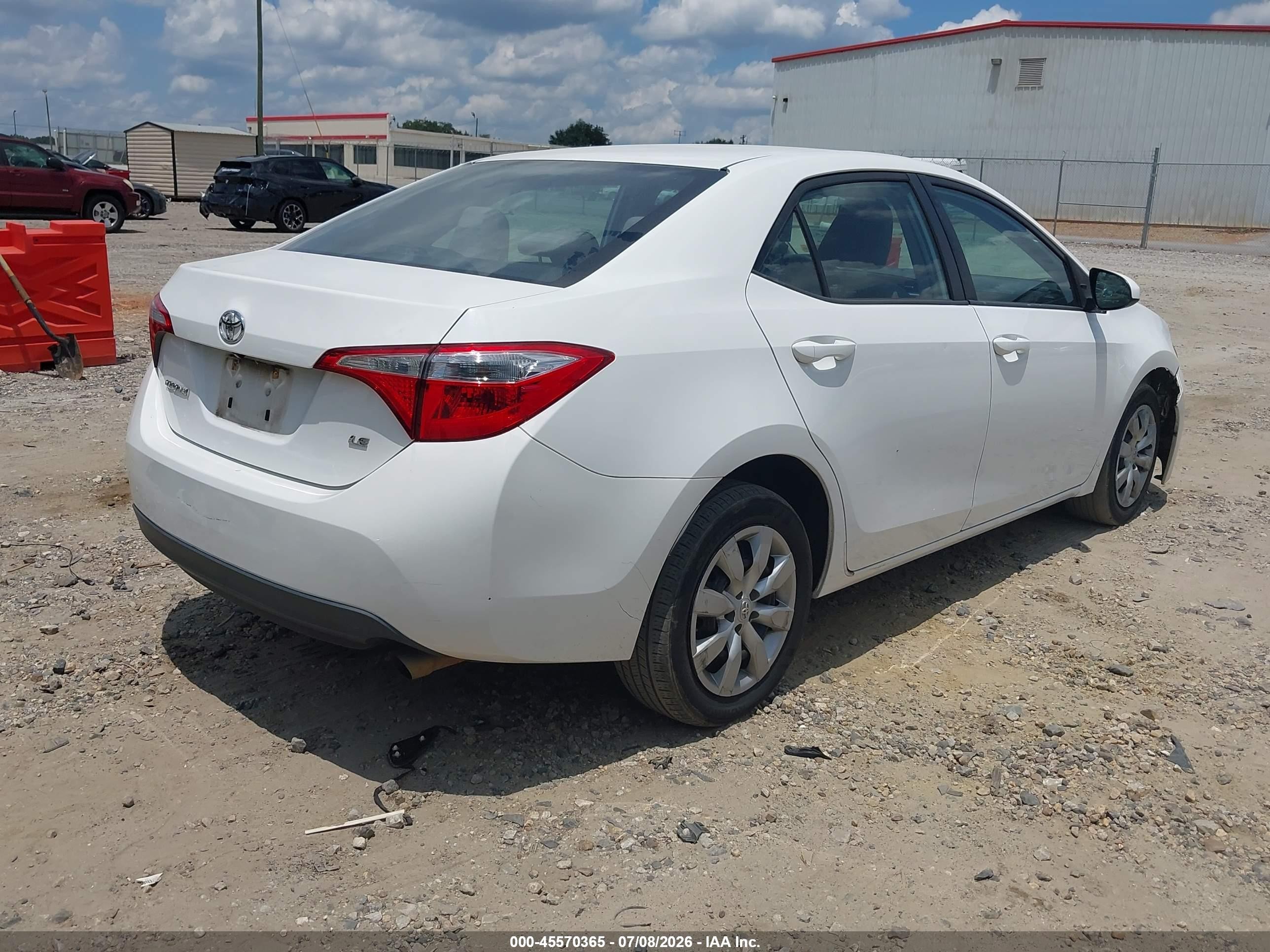 2014 Toyota Corolla Le White vin: 2T1BURHE0EC155419