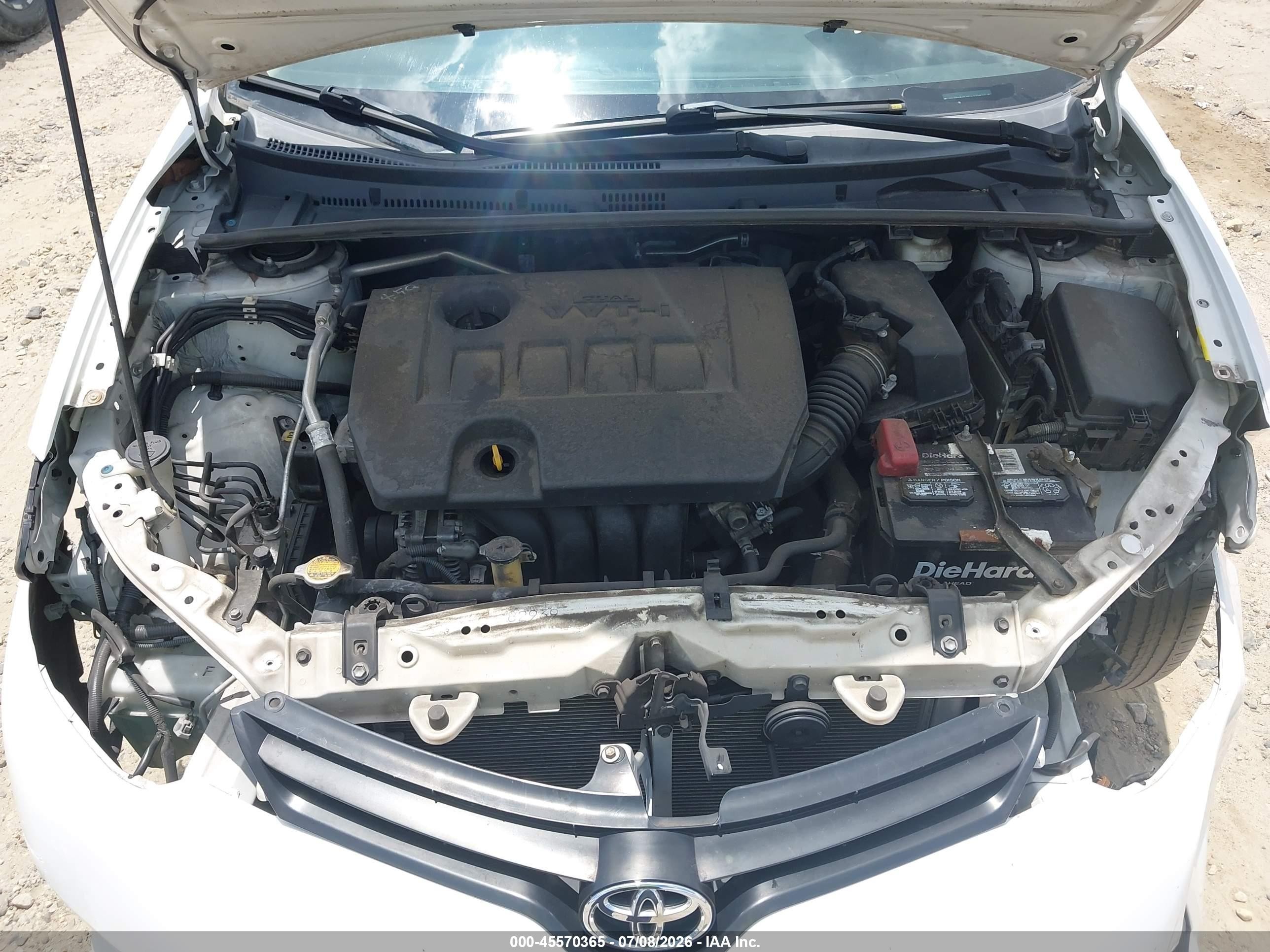 2014 Toyota Corolla Le White vin: 2T1BURHE0EC155419