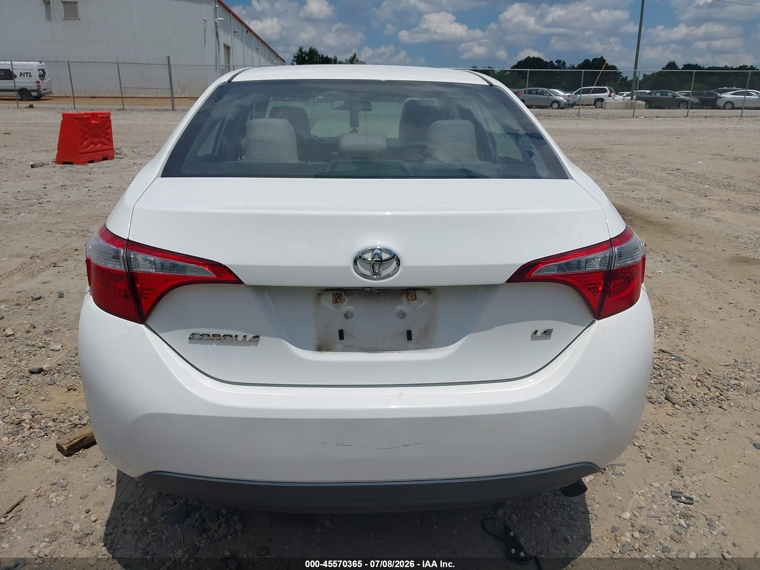 2014 Toyota Corolla Le White vin: 2T1BURHE0EC155419