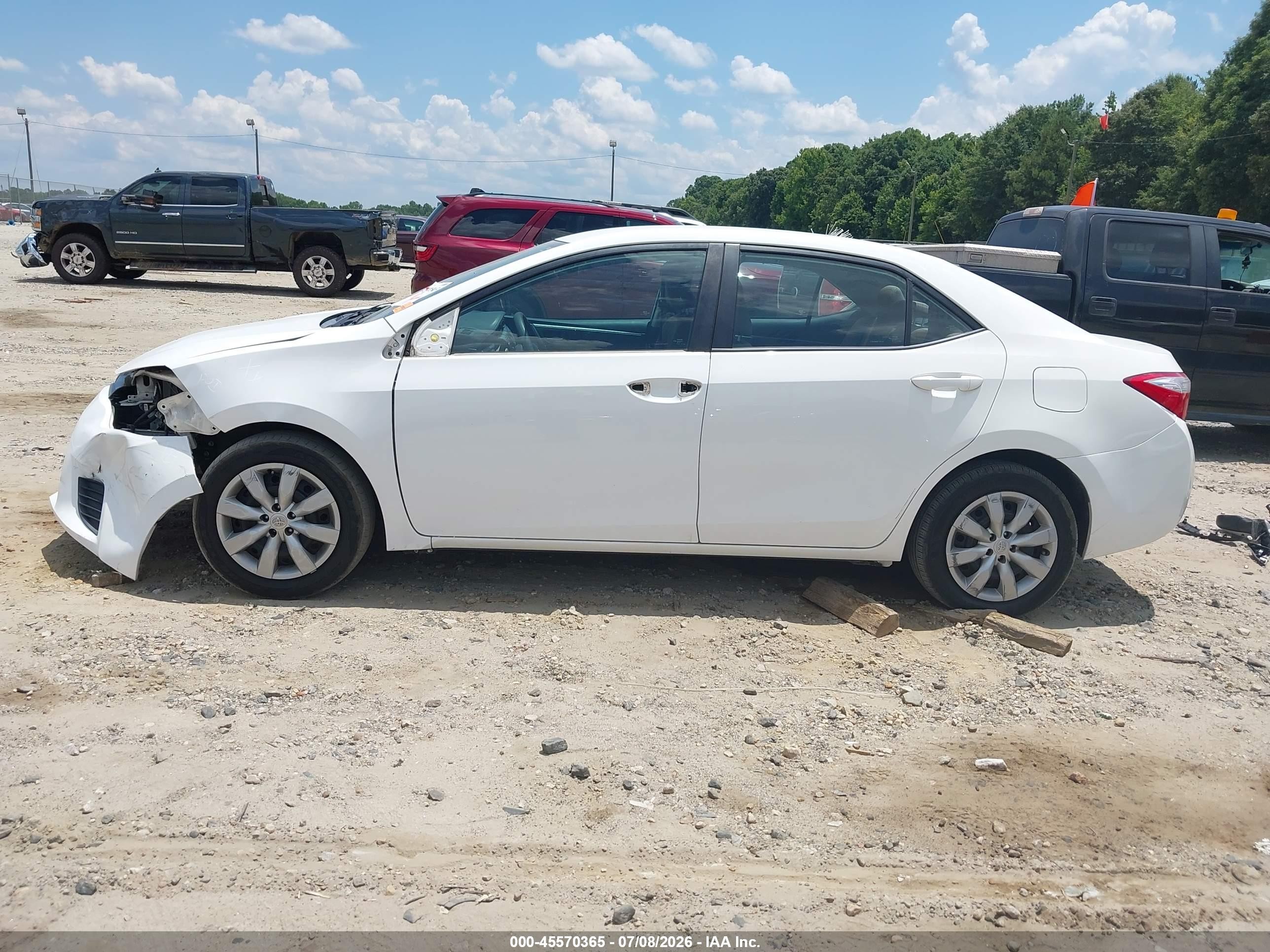 2014 Toyota Corolla Le White vin: 2T1BURHE0EC155419