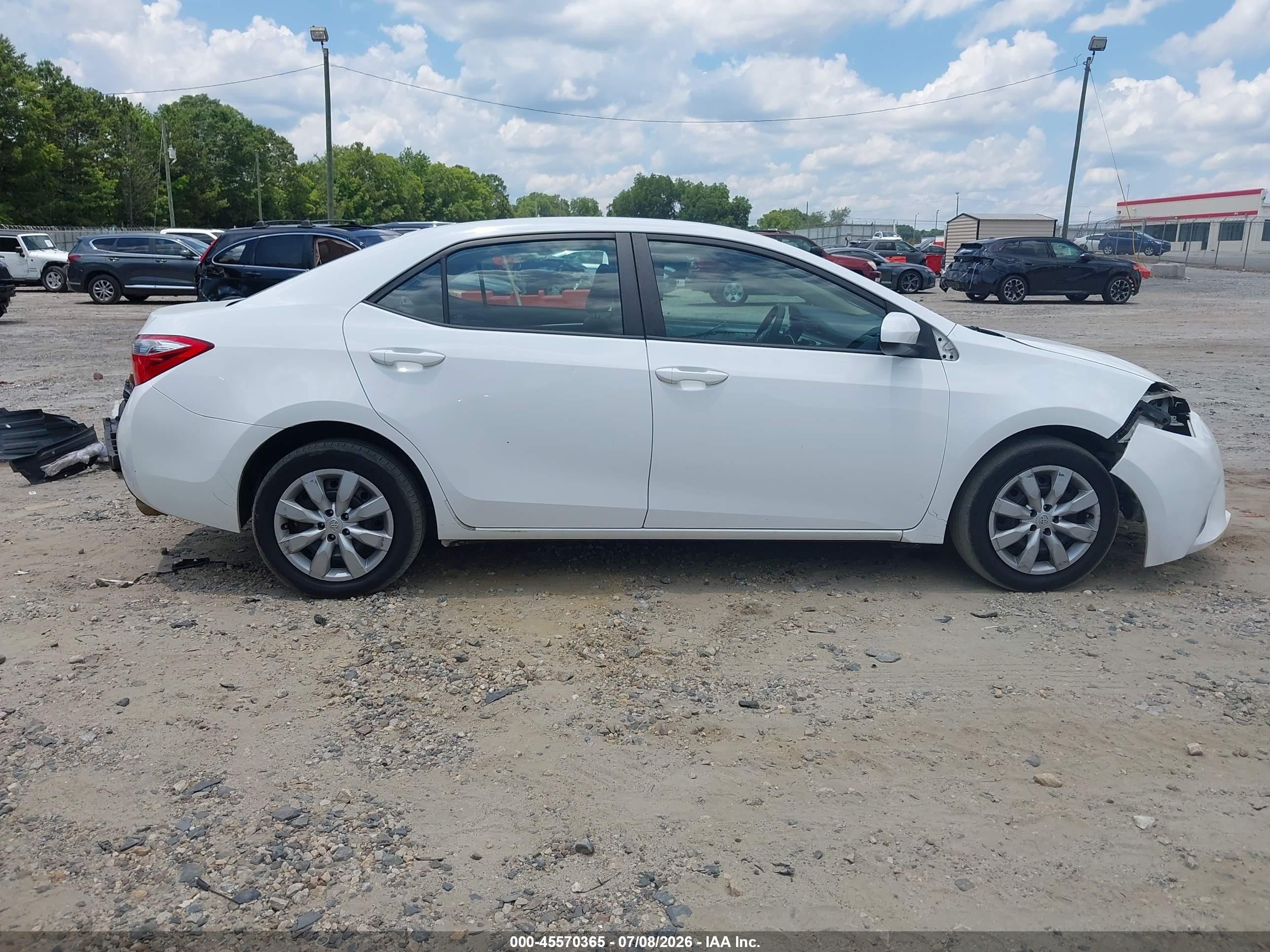 2014 Toyota Corolla Le White vin: 2T1BURHE0EC155419